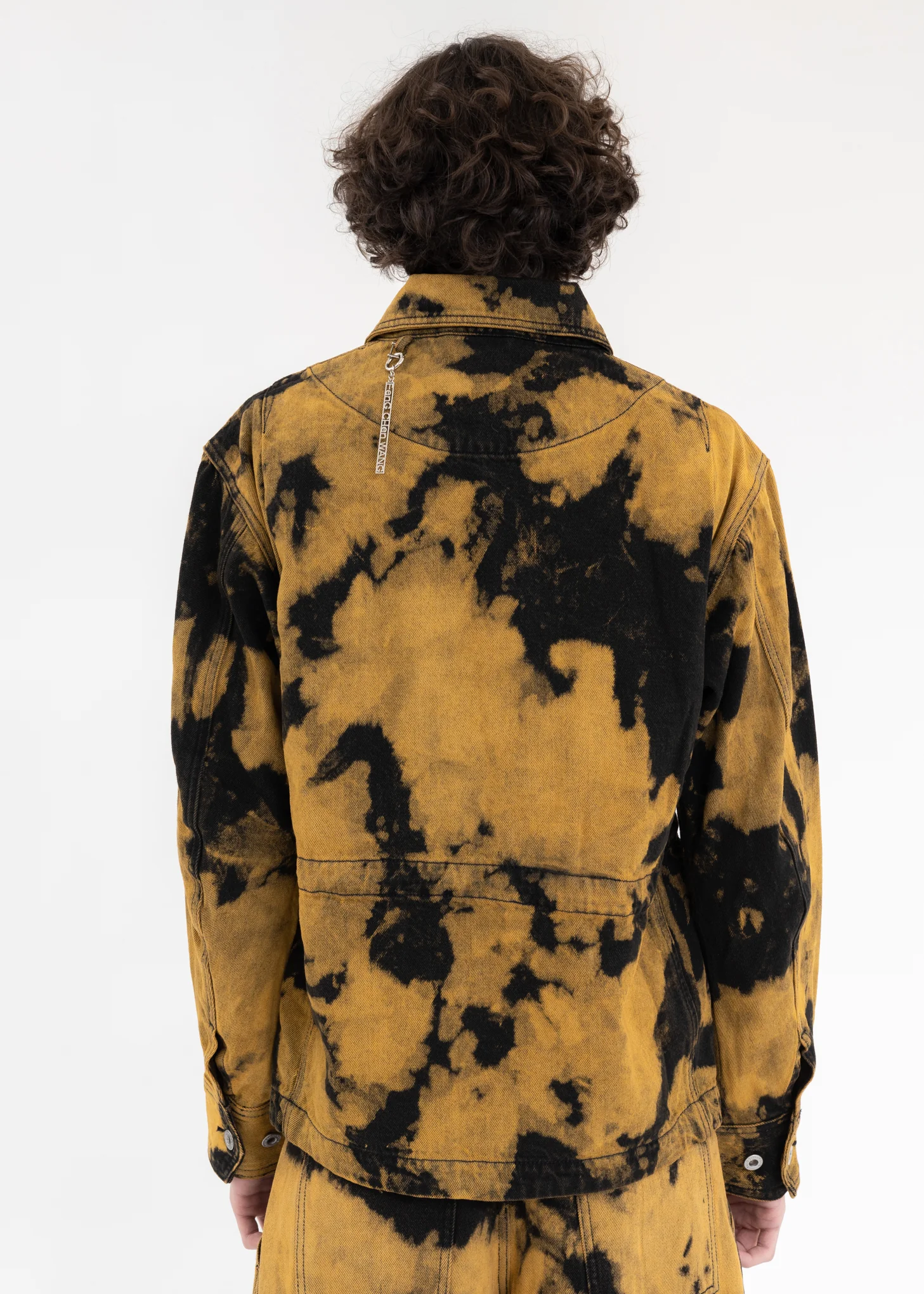 Black And Yellow TIE-DYE DENIM JACKET - Image 3