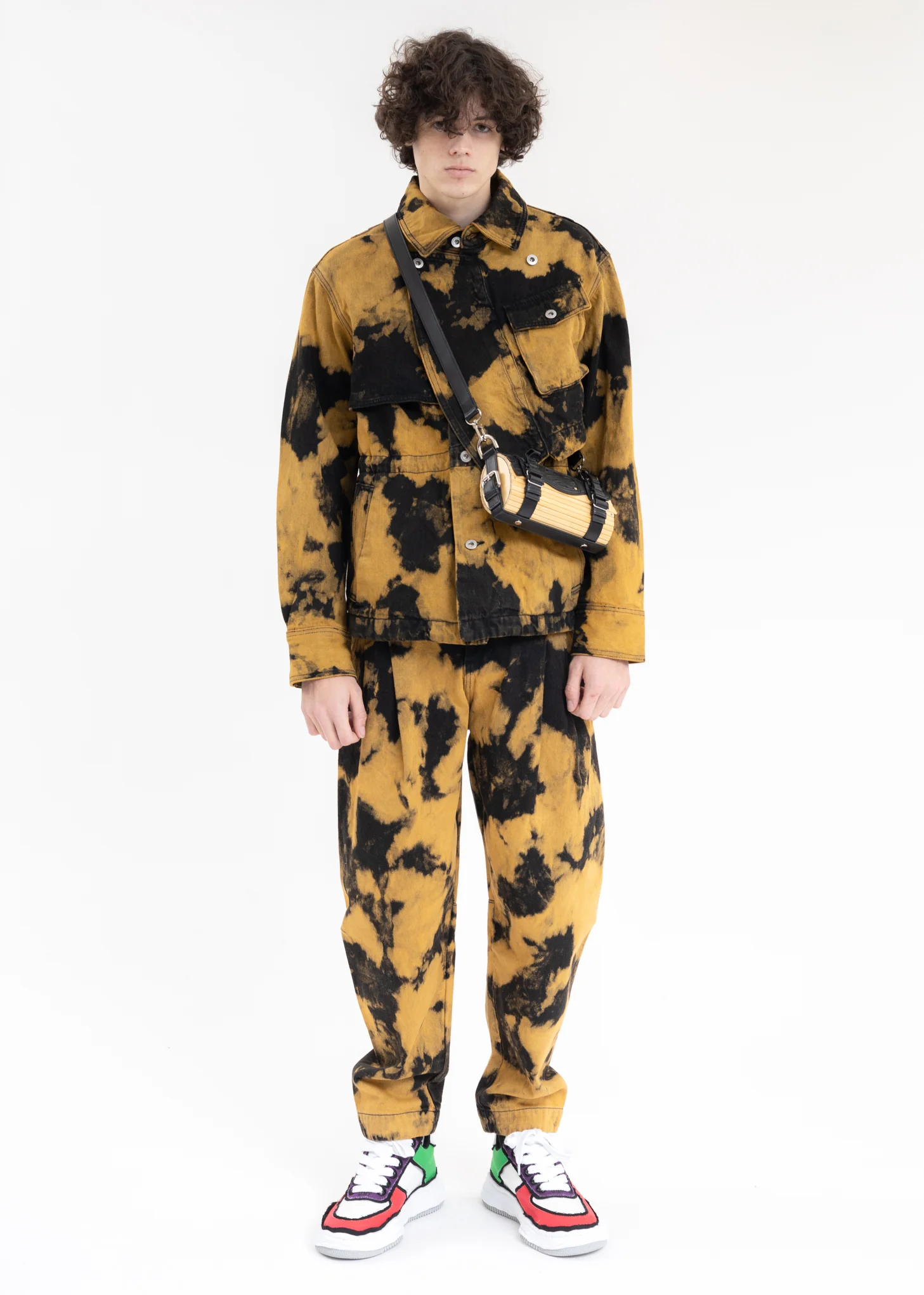 Black And Yellow TIE-DYE DENIM JACKET - Image 6