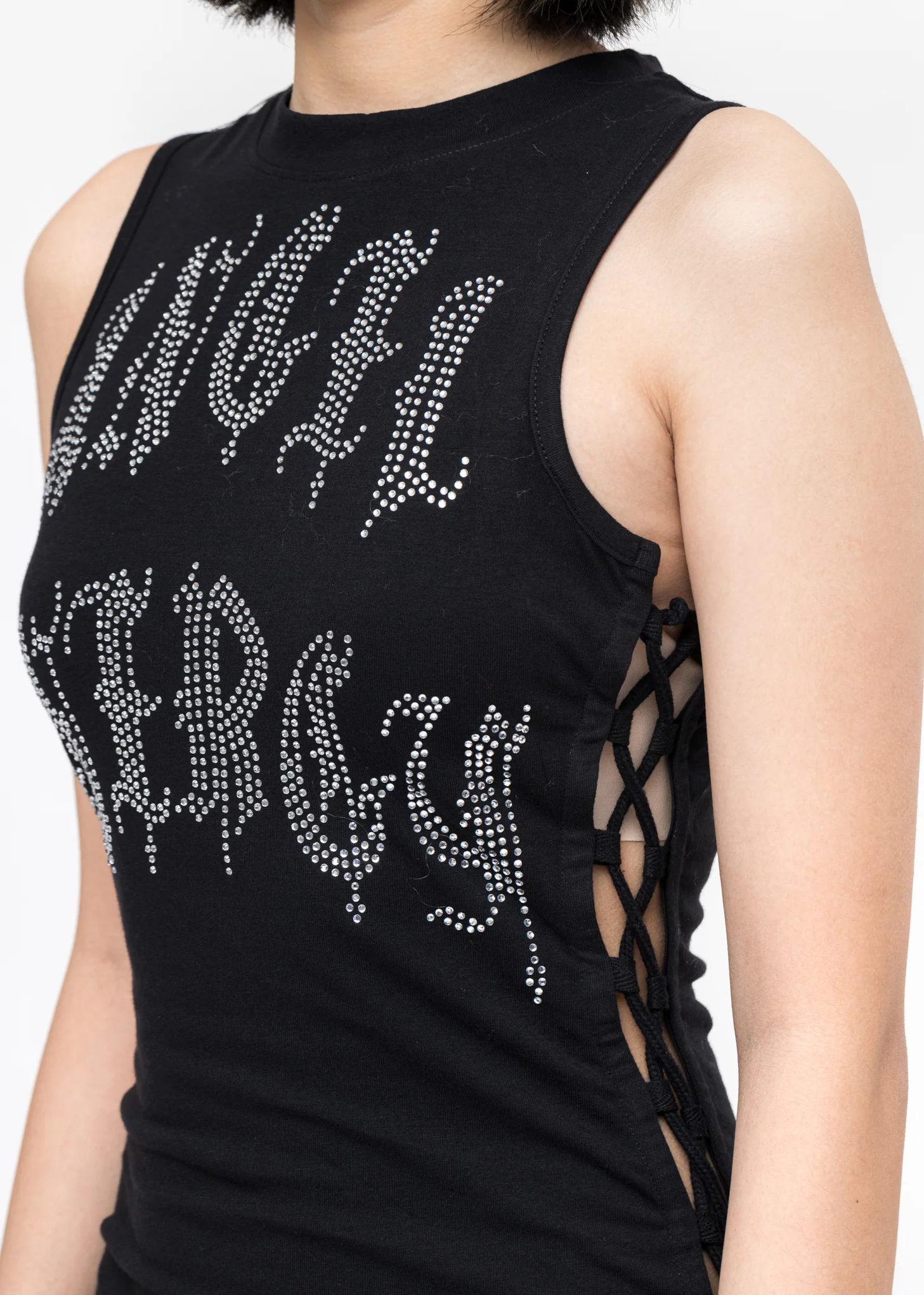 Black 'Angel Energy' Sexy Dress With Crystals - Image 2