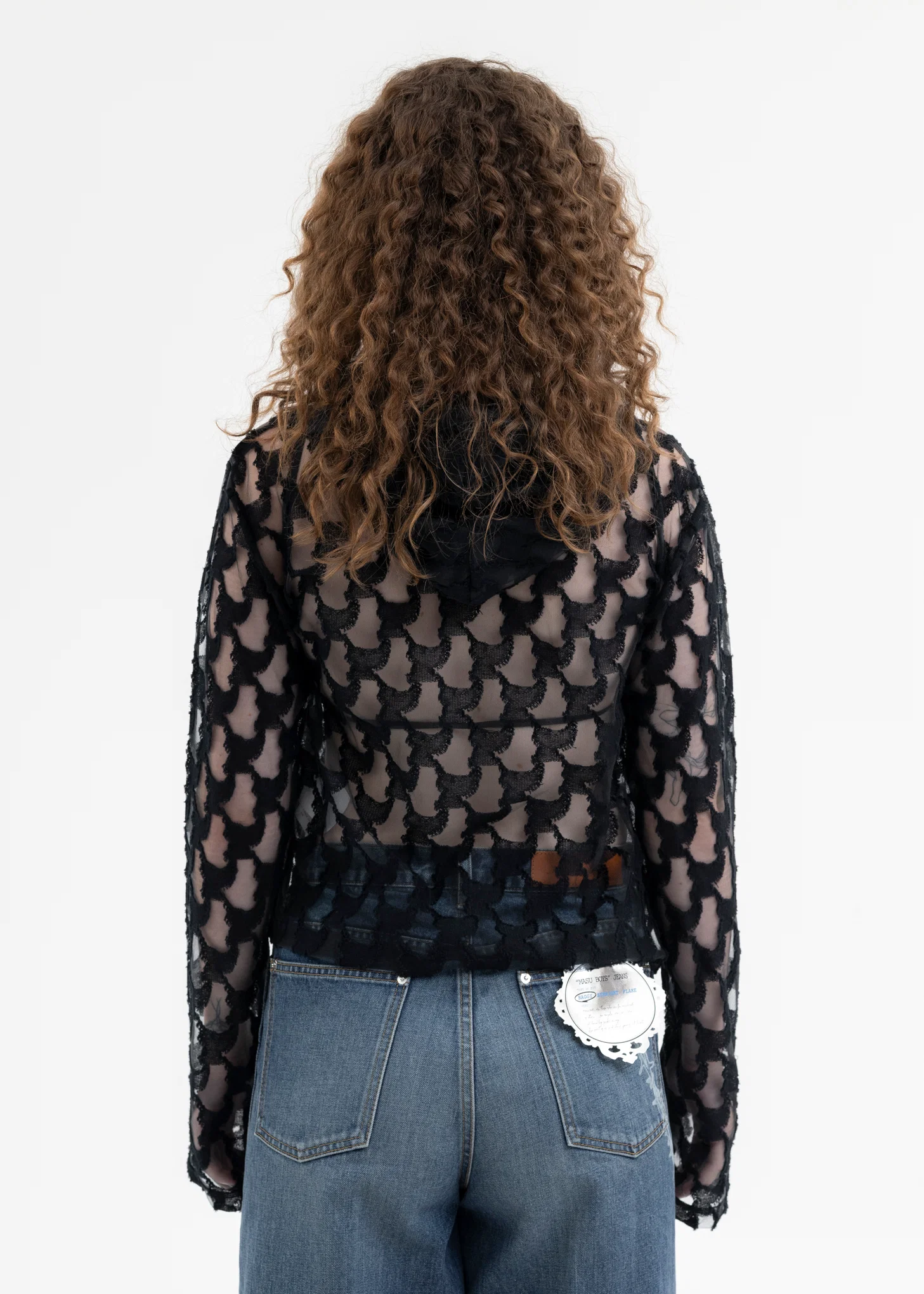 BLACK ANGEL LACE HOODIE - Image 2