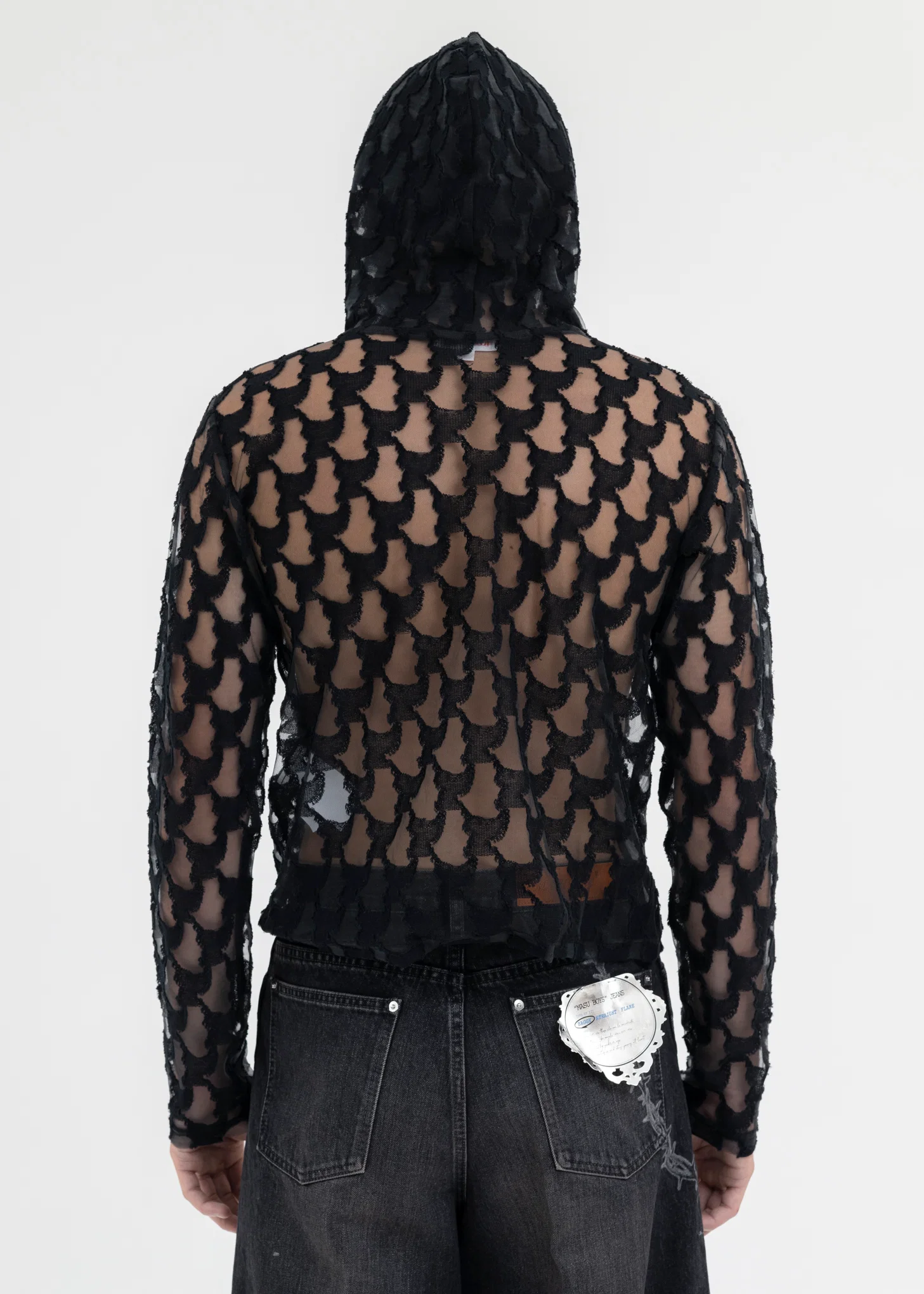 BLACK ANGEL LACE HOODIE - Image 2