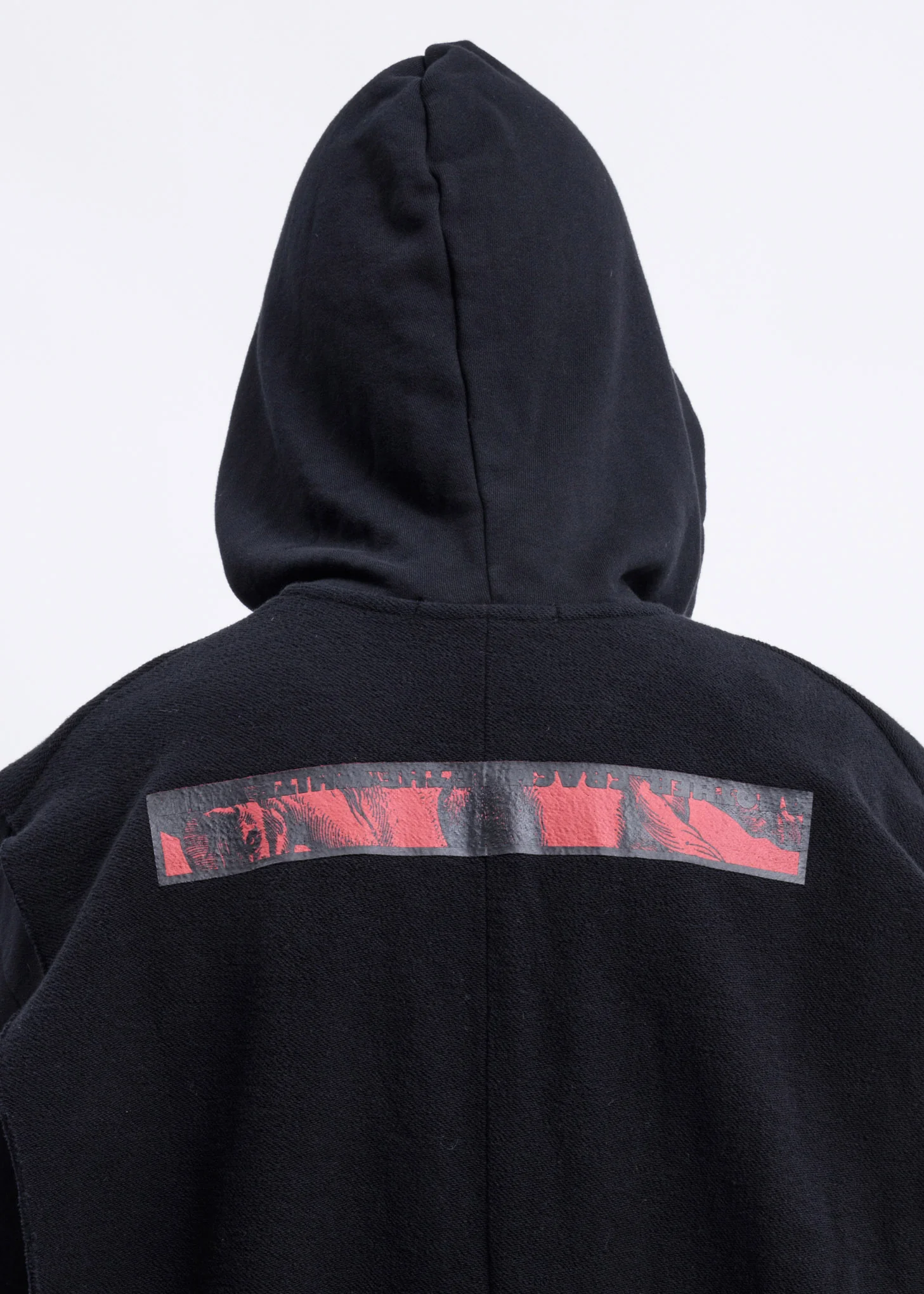 Black Another Crack Layered Fleece Hoodie - Image 6