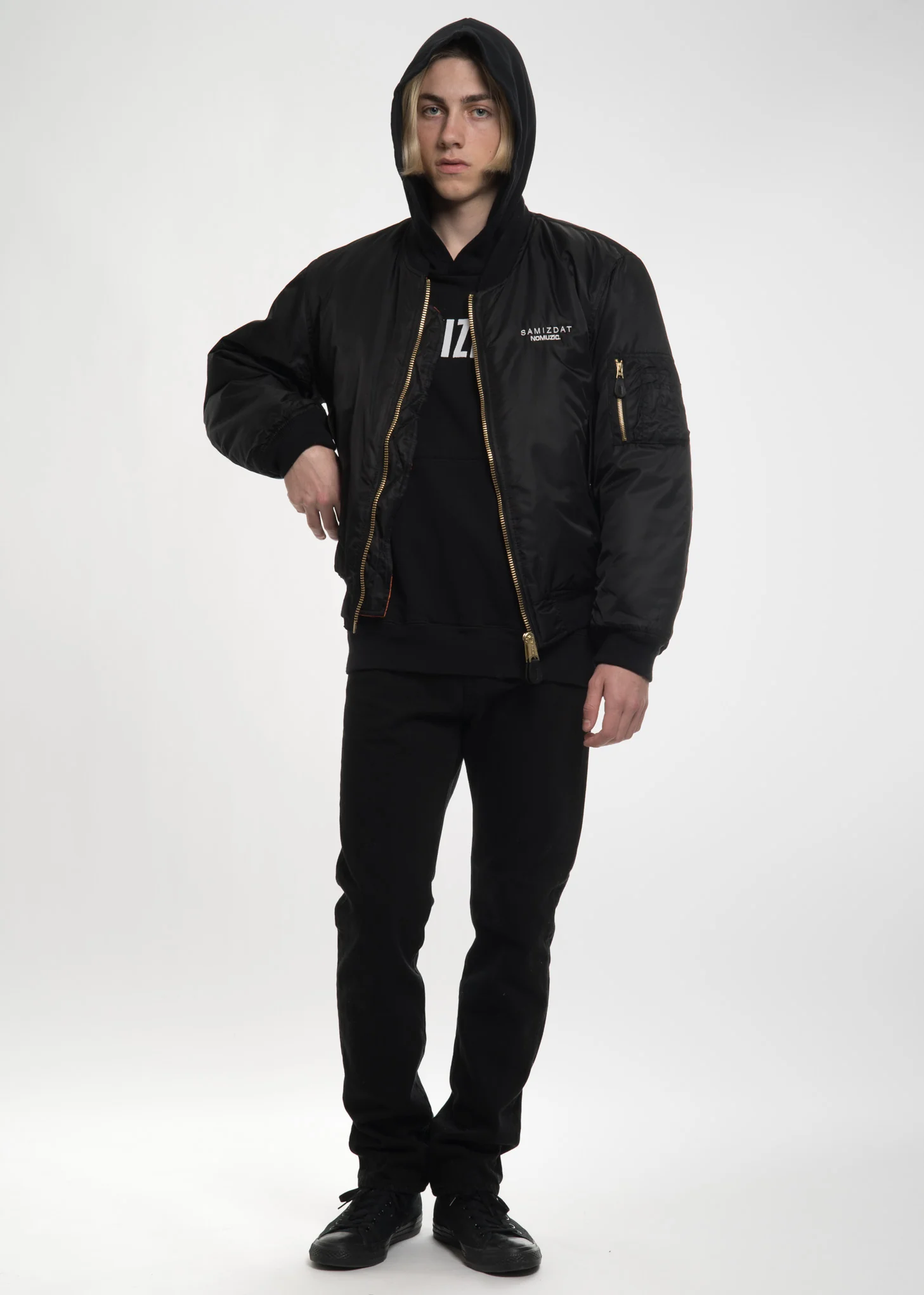 Black Another Message Hoodie - Image 5