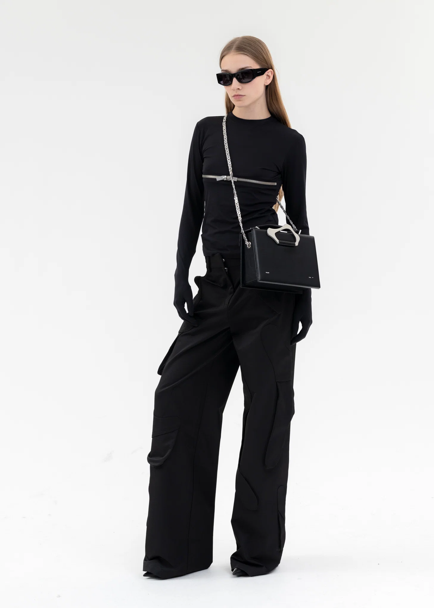 BLACK ARENITE LEATHER BAG - Image 5