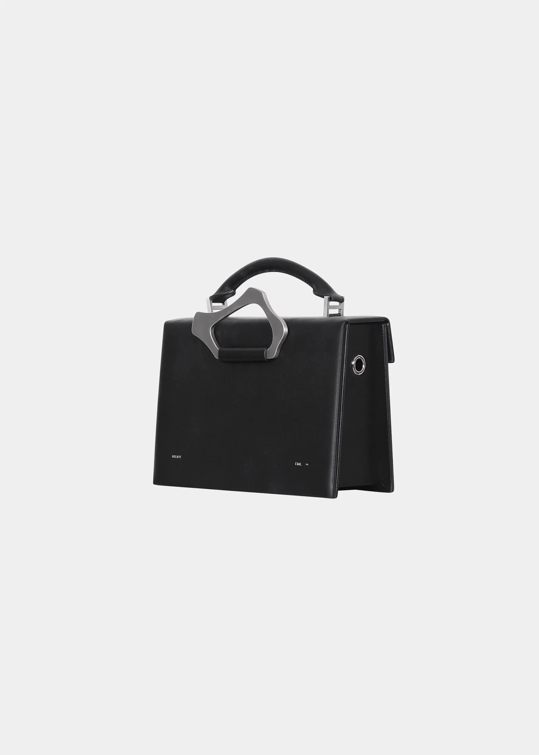 BLACK ARENITE LEATHER BAG - Image 8