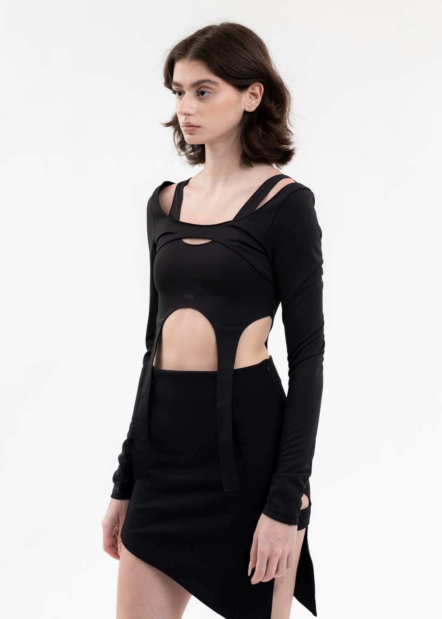 BLACK ARID HARNESS TOP - Image 3