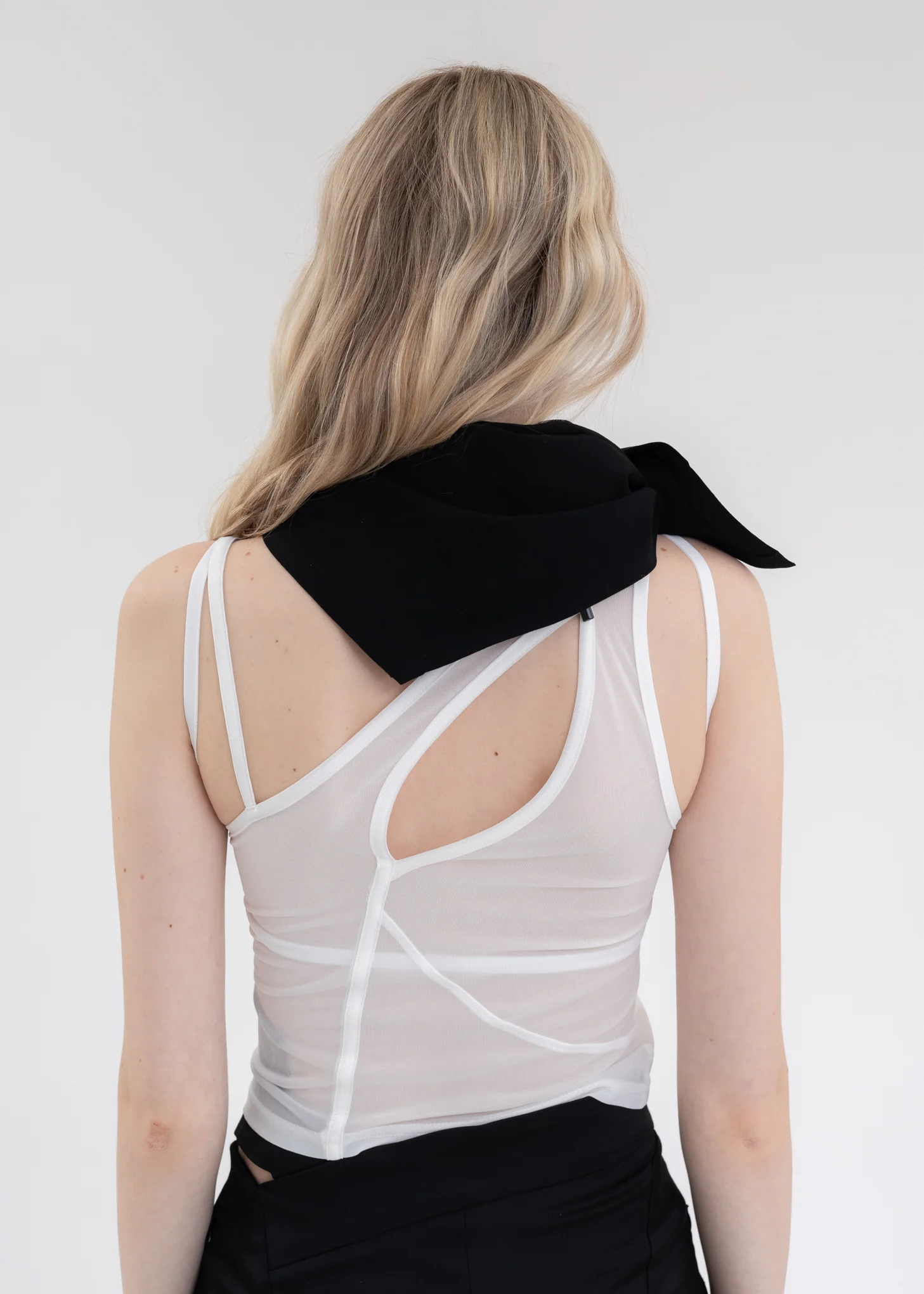 Black ASYMMETRIC BANDANA - Image 5