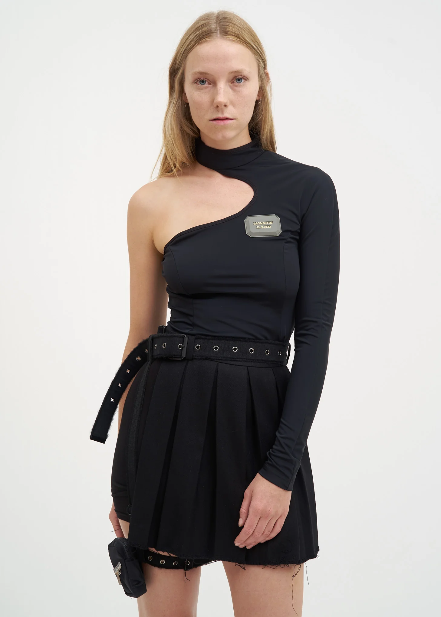 Black Asymmetric L/S T-Shirt