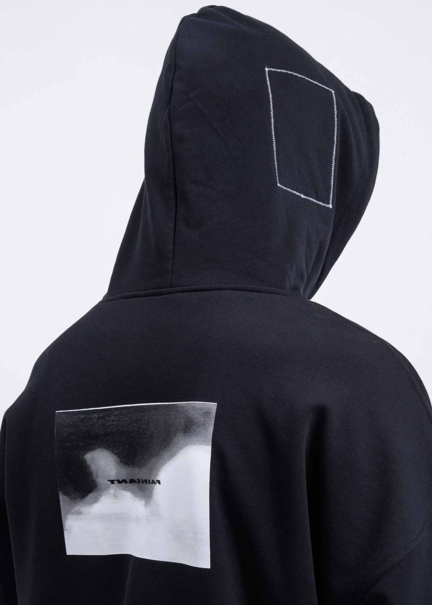 Black Asymmetric Pockets Hoodie - Image 2
