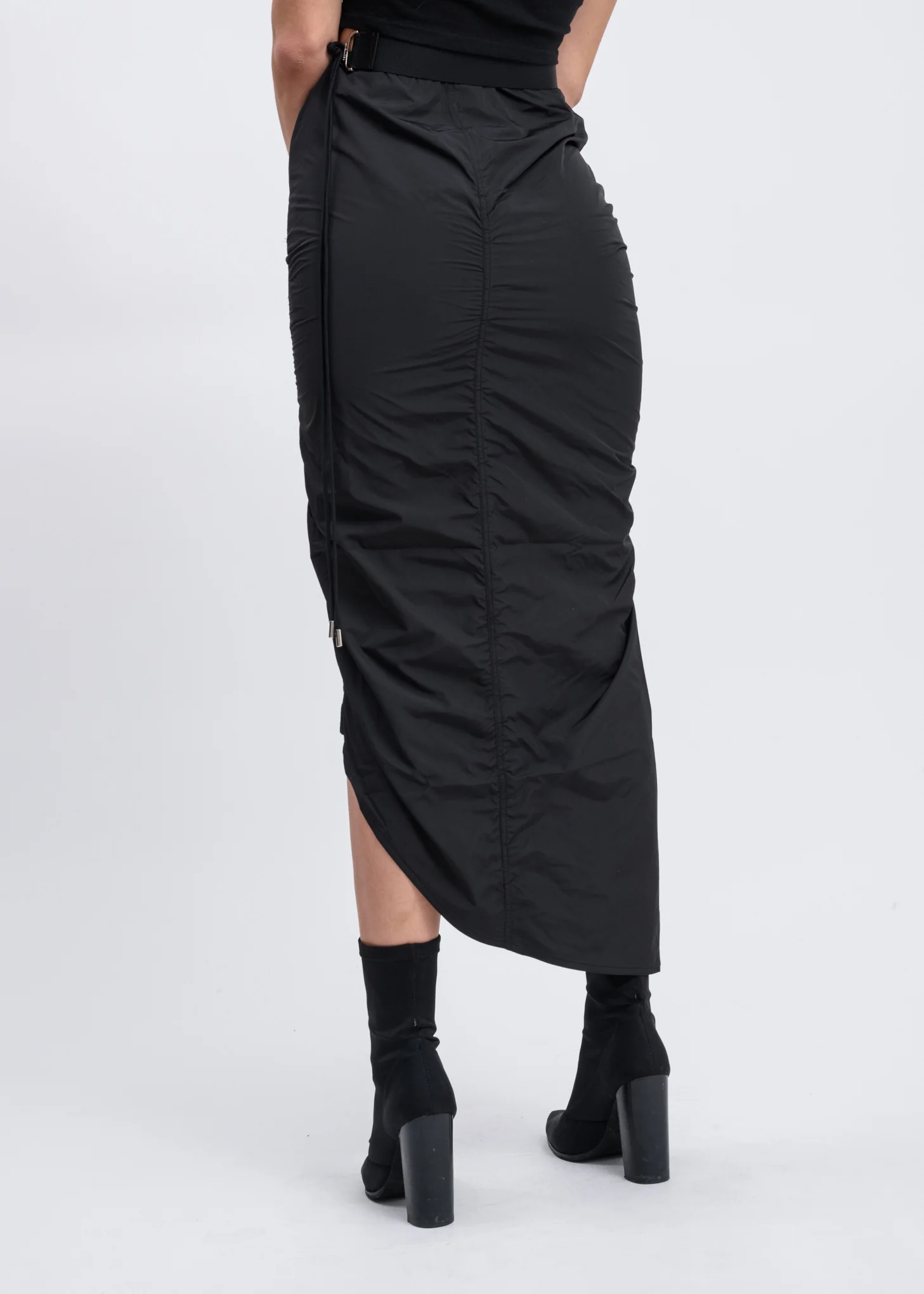 Black Asymmetric Skirt - Image 3