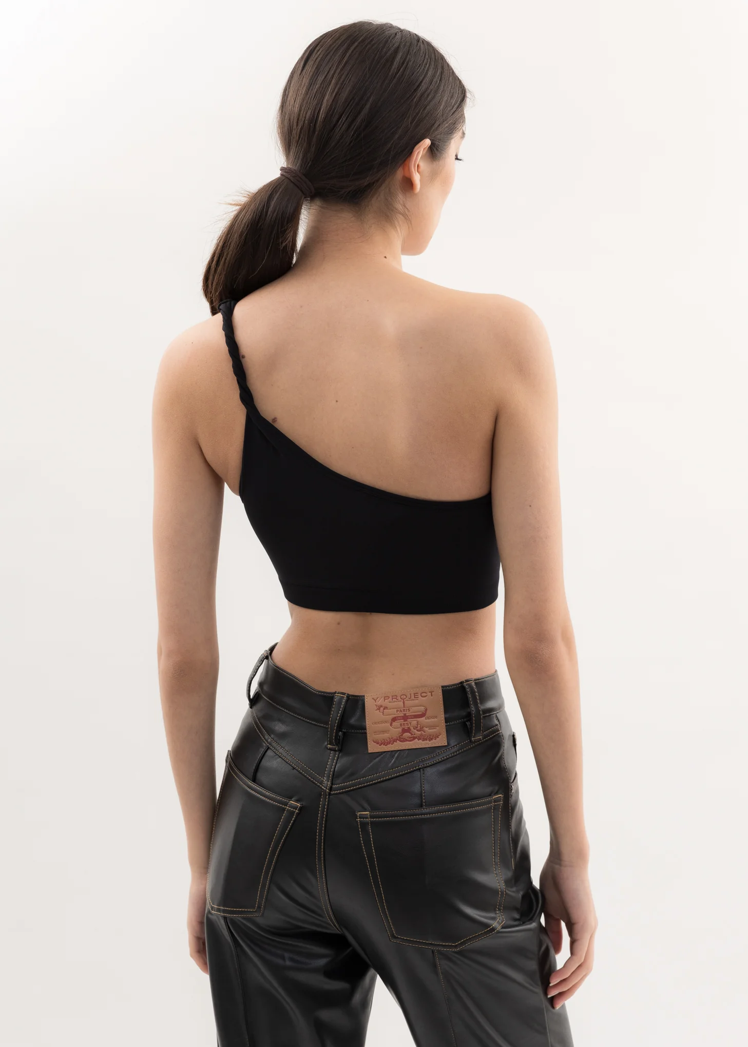 Black Asymmetric Twist Bra - Image 3