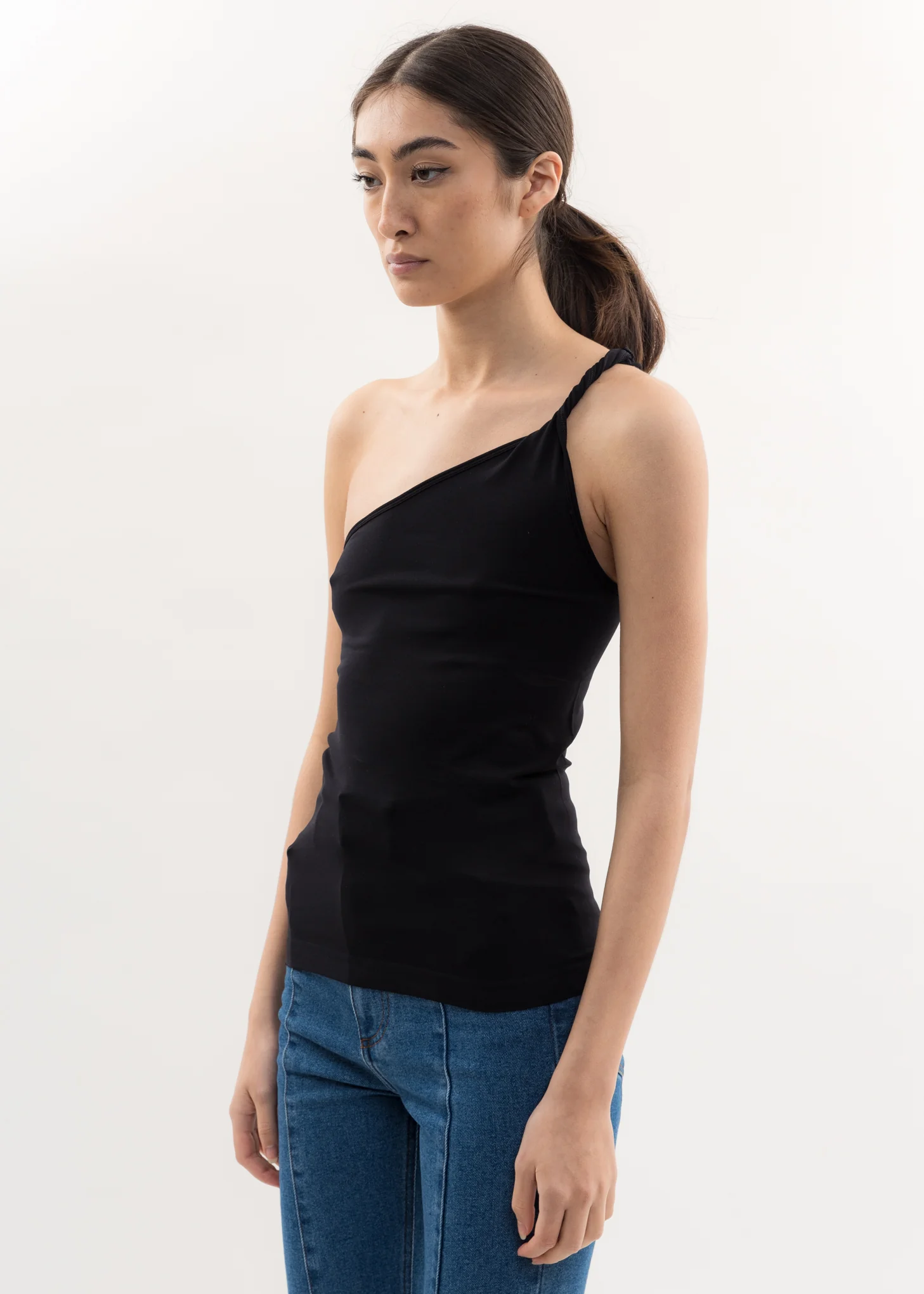 Black Asymmetric Twist Tank - Image 4