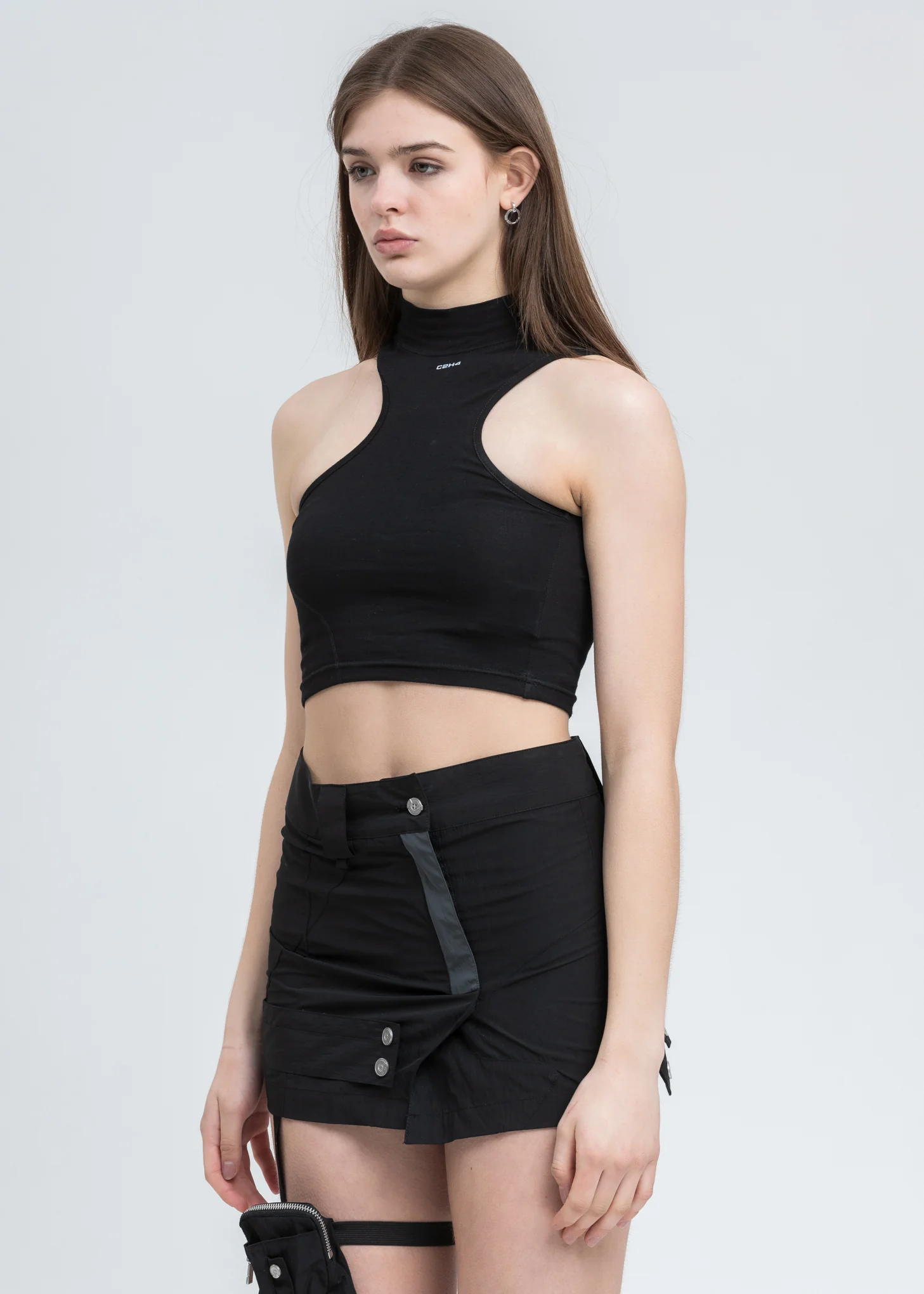 Black Asymmetry Women Tactical Two-Piece - Image 6