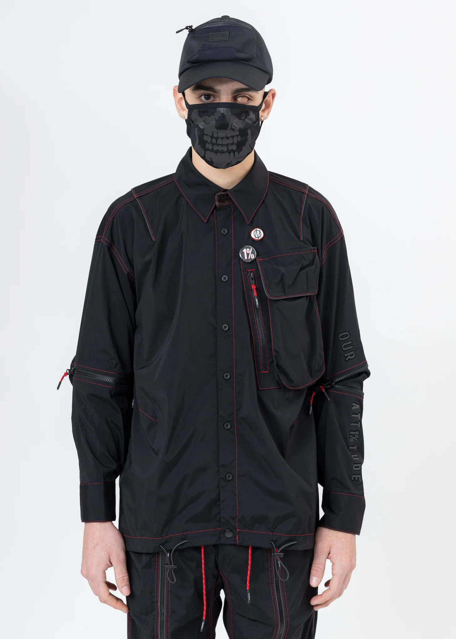 Black ATT1%TUDE Line Shirt