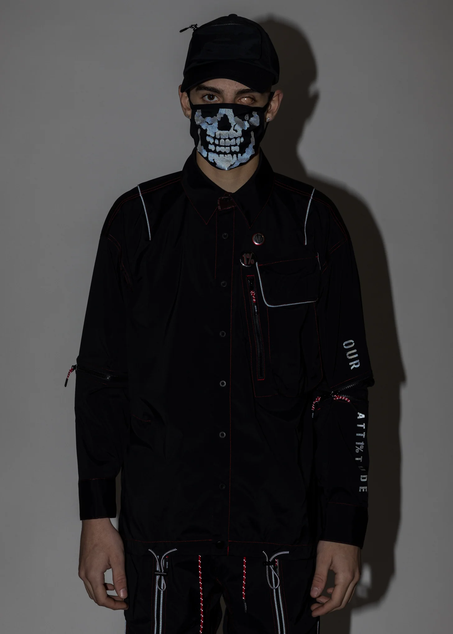 Black ATT1%TUDE Line Shirt - Image 2