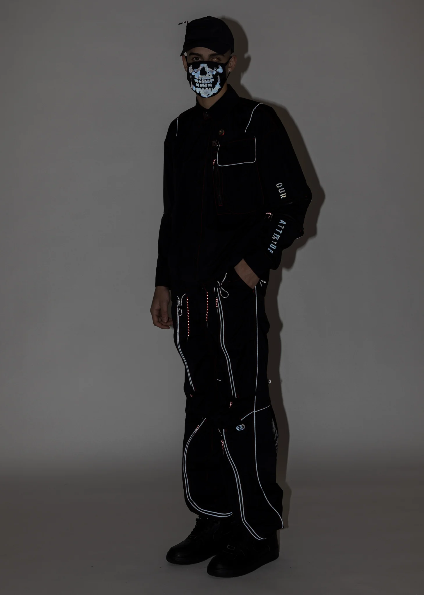 Black ATT1%TUDE Line Shirt - Image 8