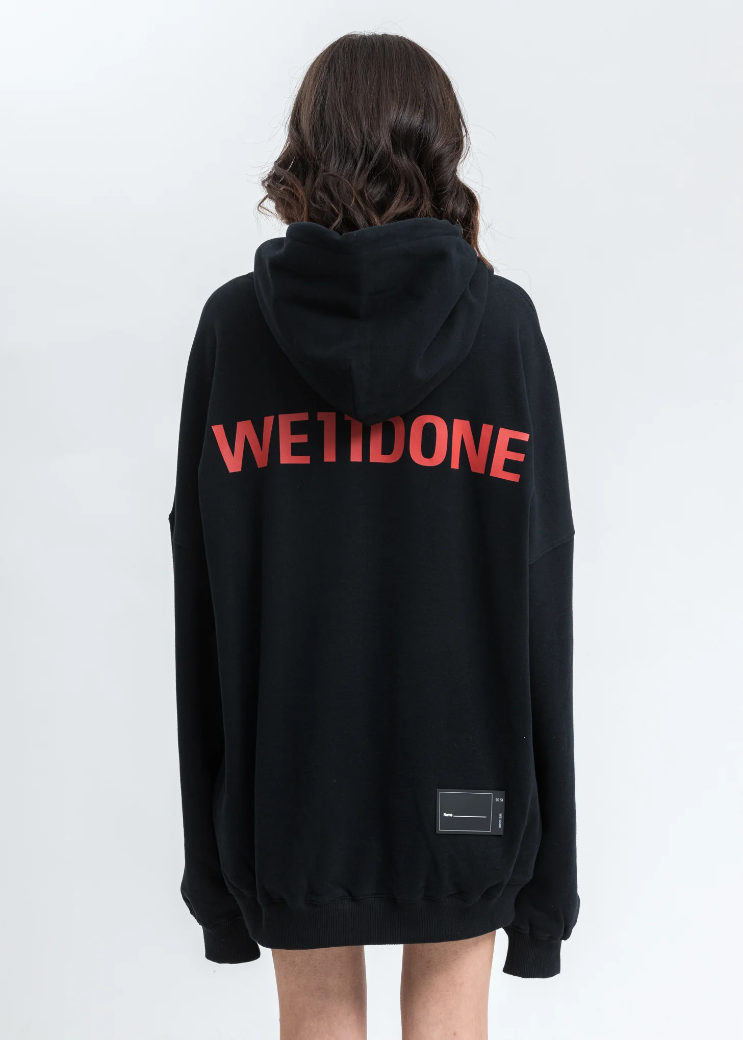 Black Back Red Logo Hoodie