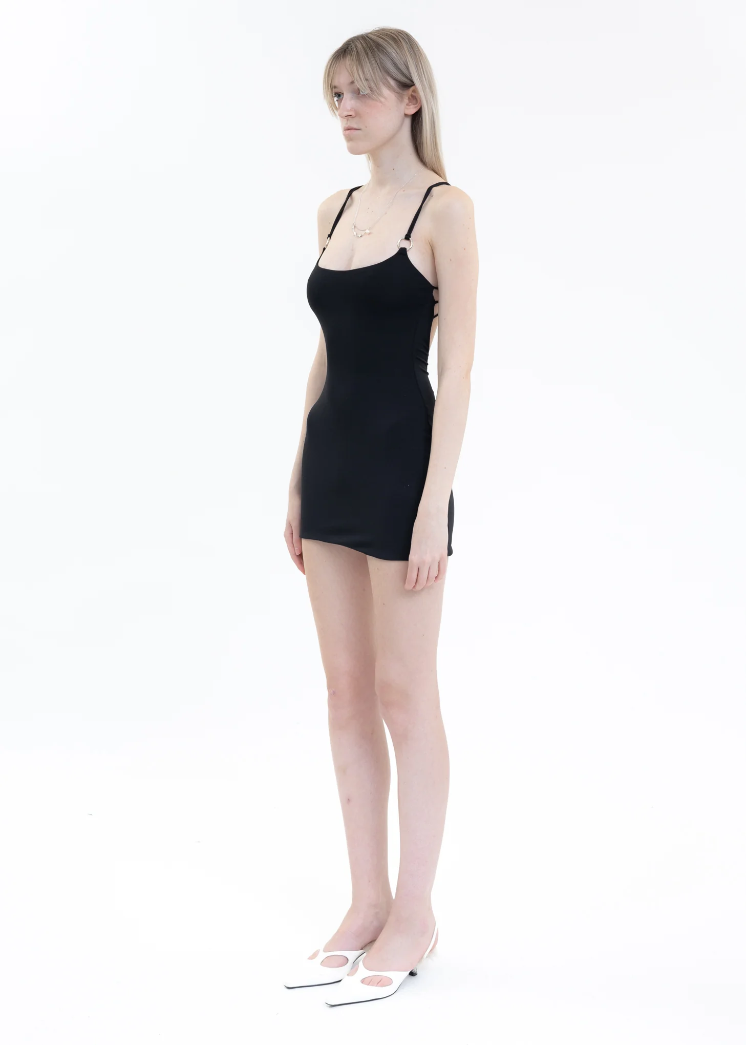 Black Backless O-Ring Dress - Image 3