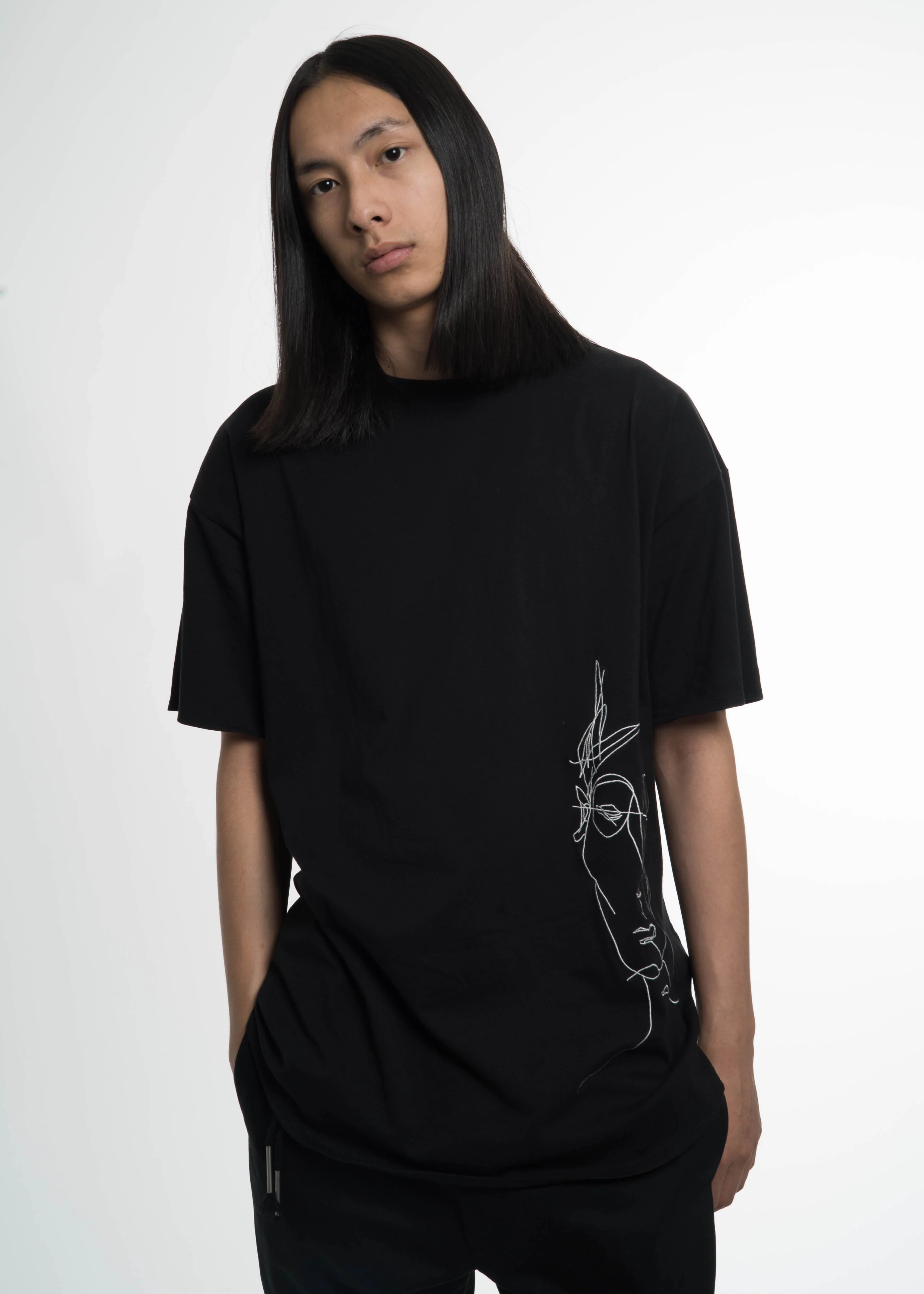 Black Baggy "Big Face" T-Shirt - Image 3