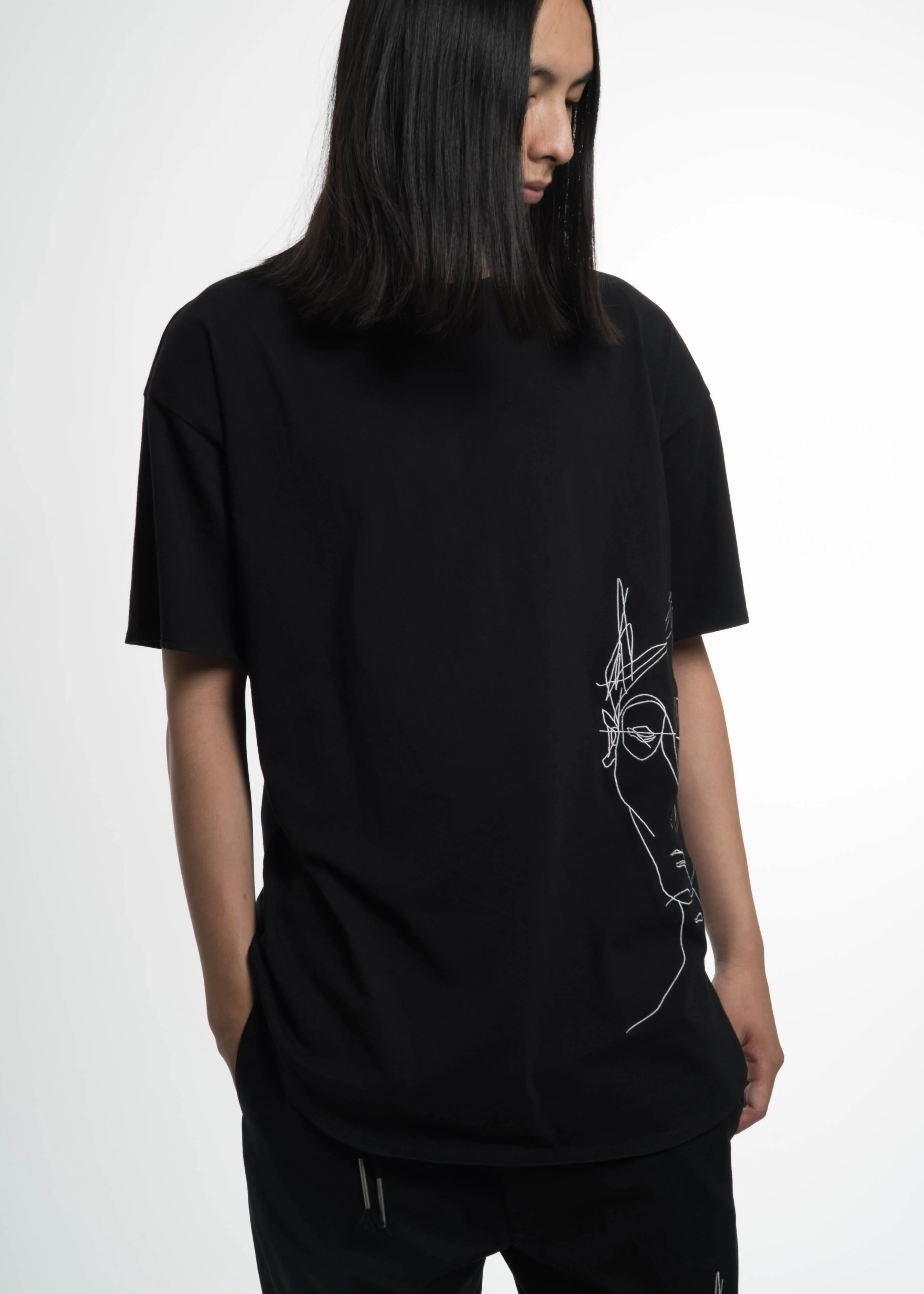 Black Baggy "Big Face" T-Shirt - Image 4