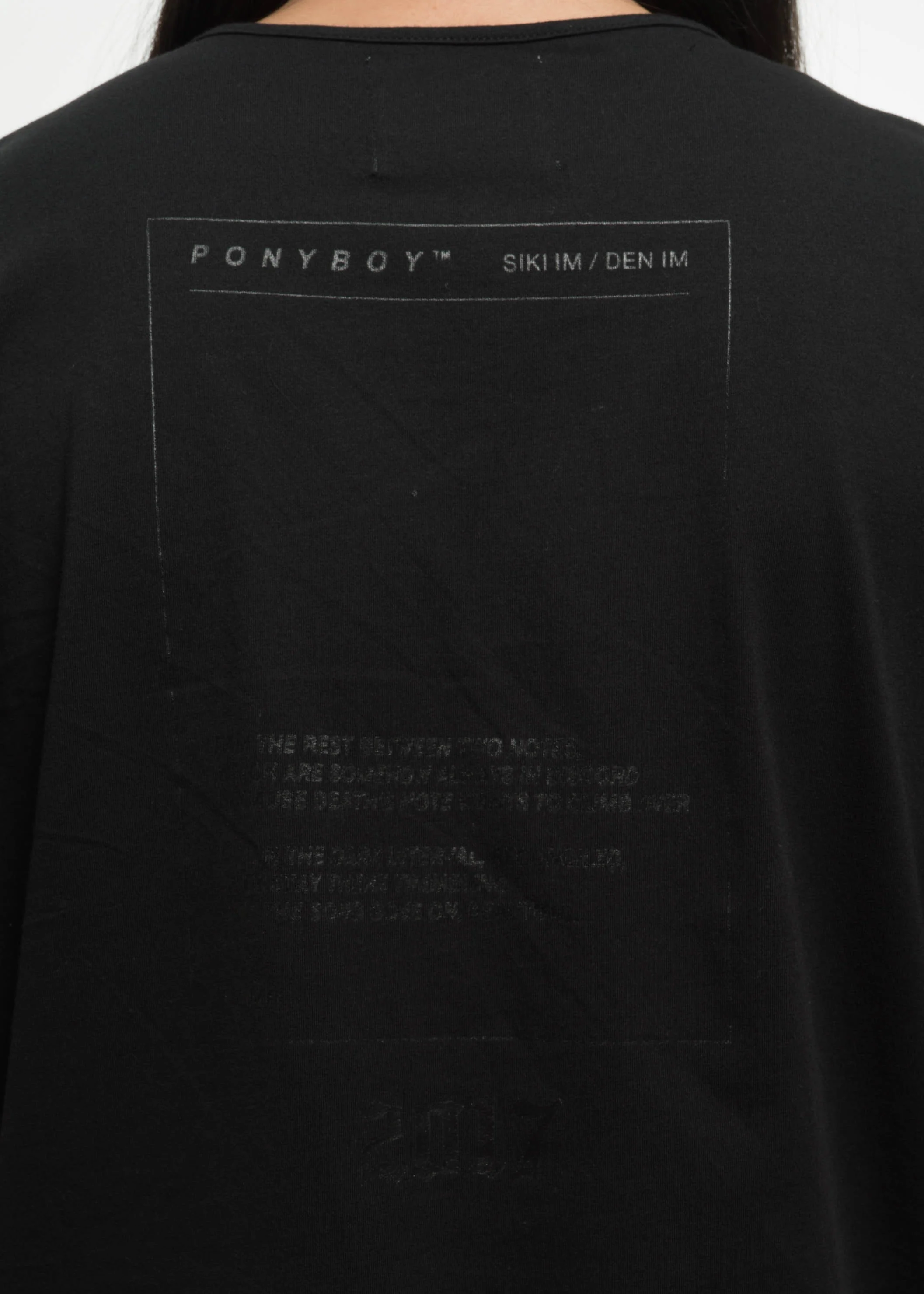 Black Baggy "Small Face" T-Shirt - Image 2
