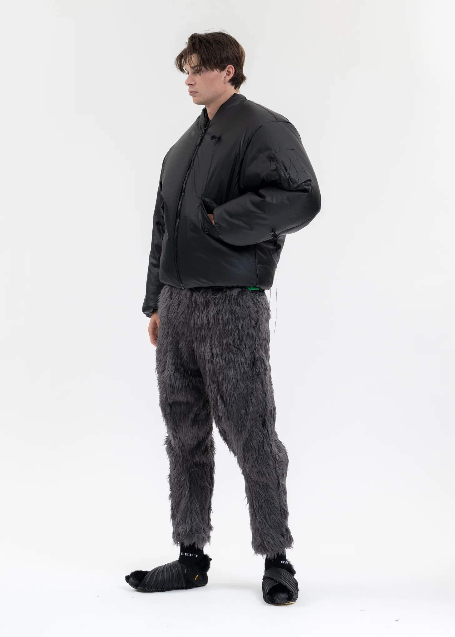 BLACK BALLOON BOMBER JACKET - Image 7