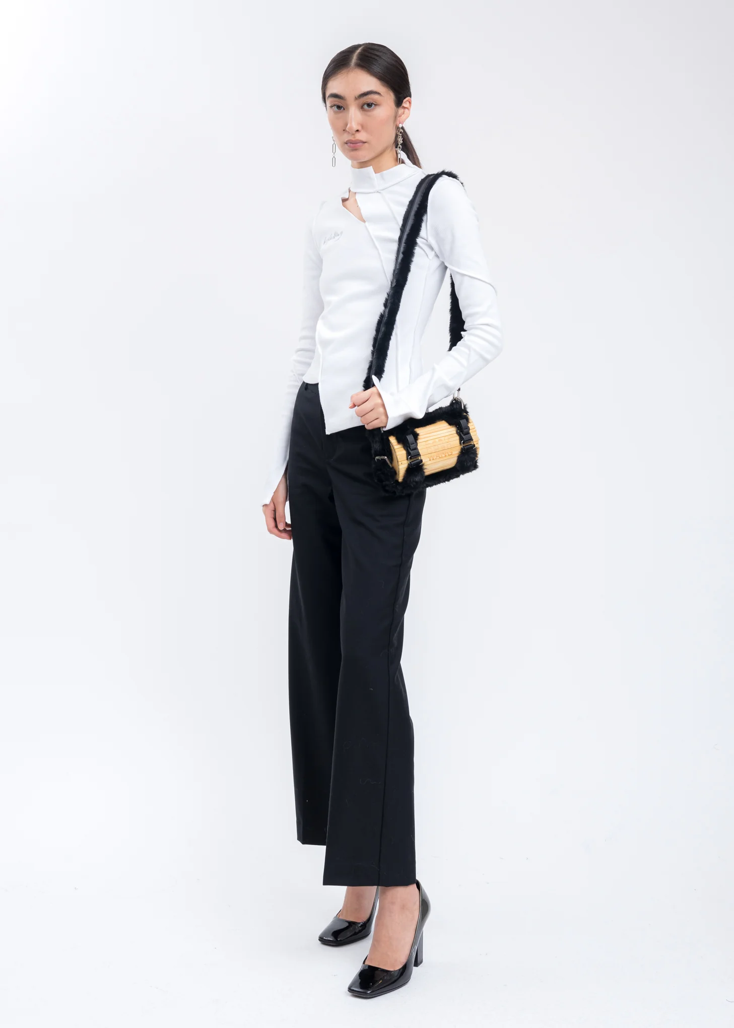 Black Bamboo Bag (Fur Version) - Image 7