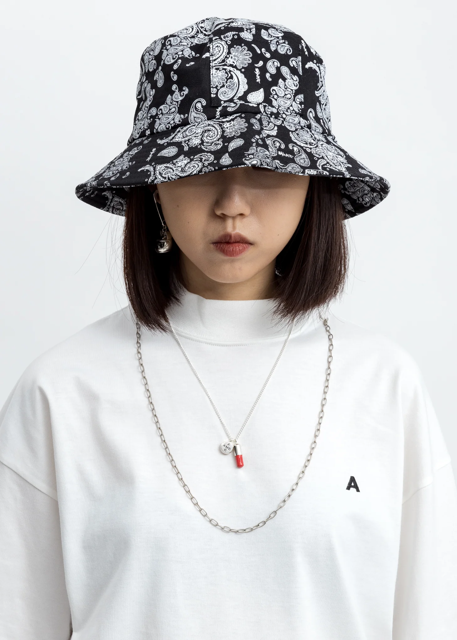 Black Bandana Bucket  Hat
