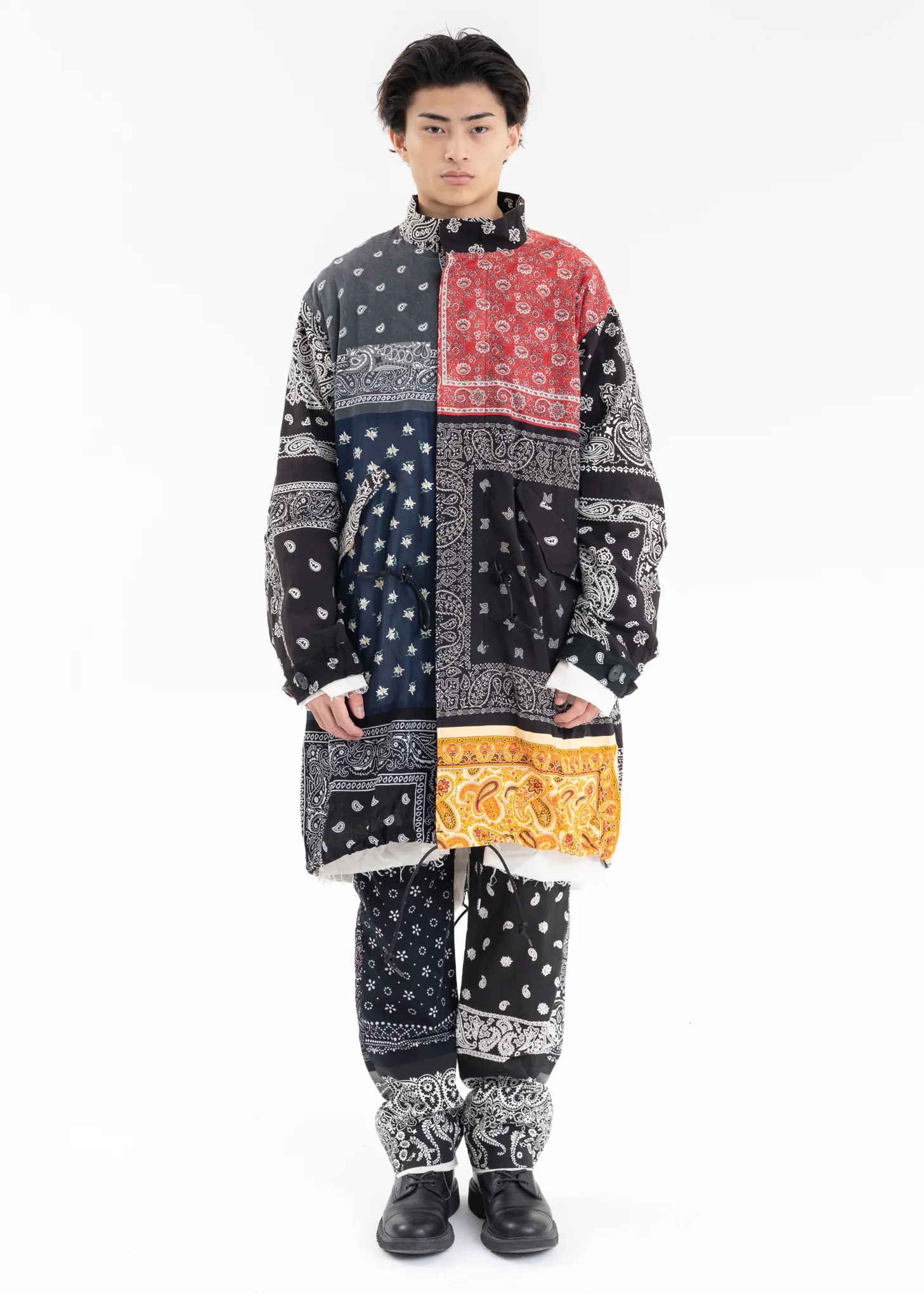 Black BANDANA PATCH PARKA SHELL M-1951