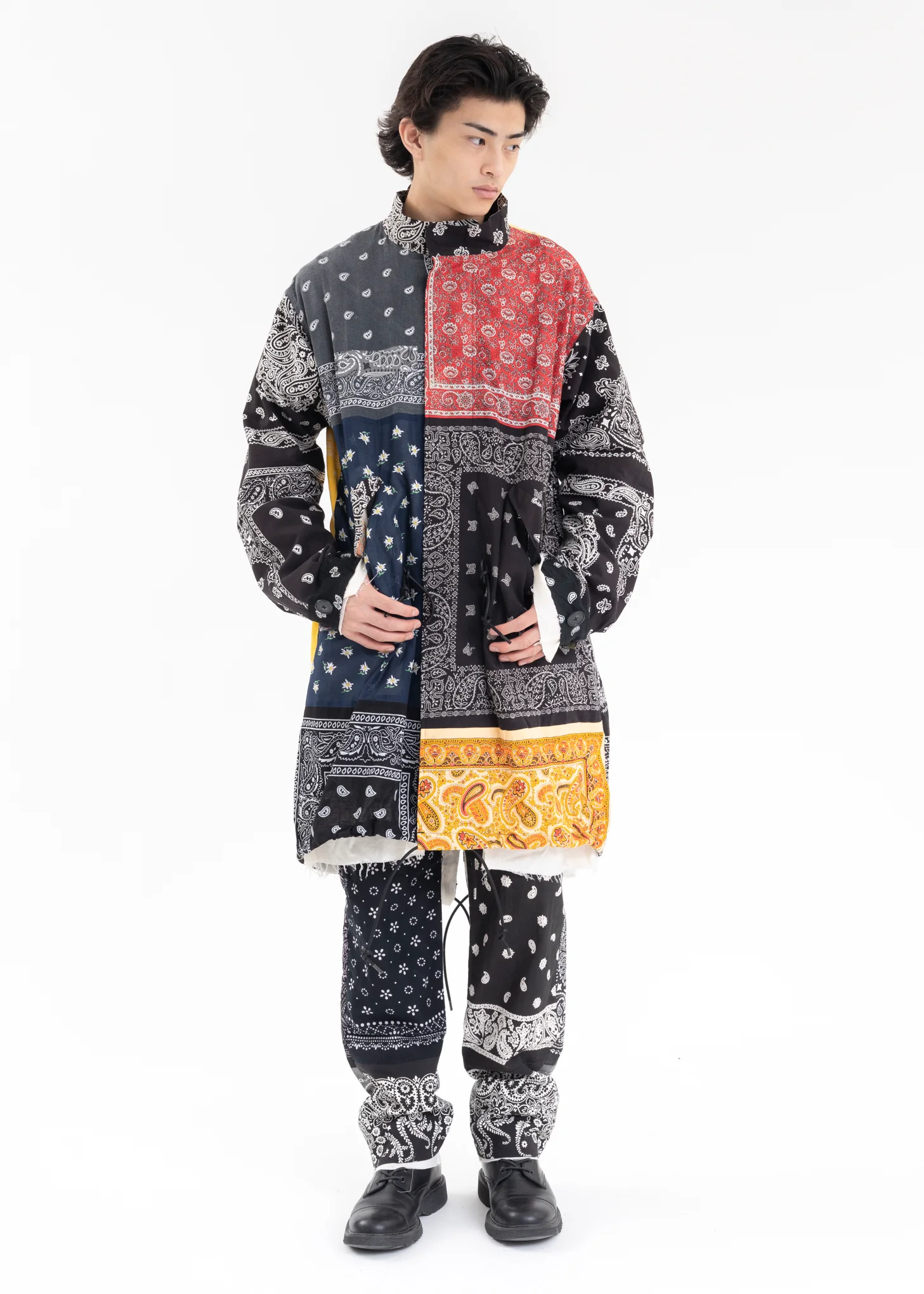 Black BANDANA PATCH PARKA SHELL M-1951 - Image 8