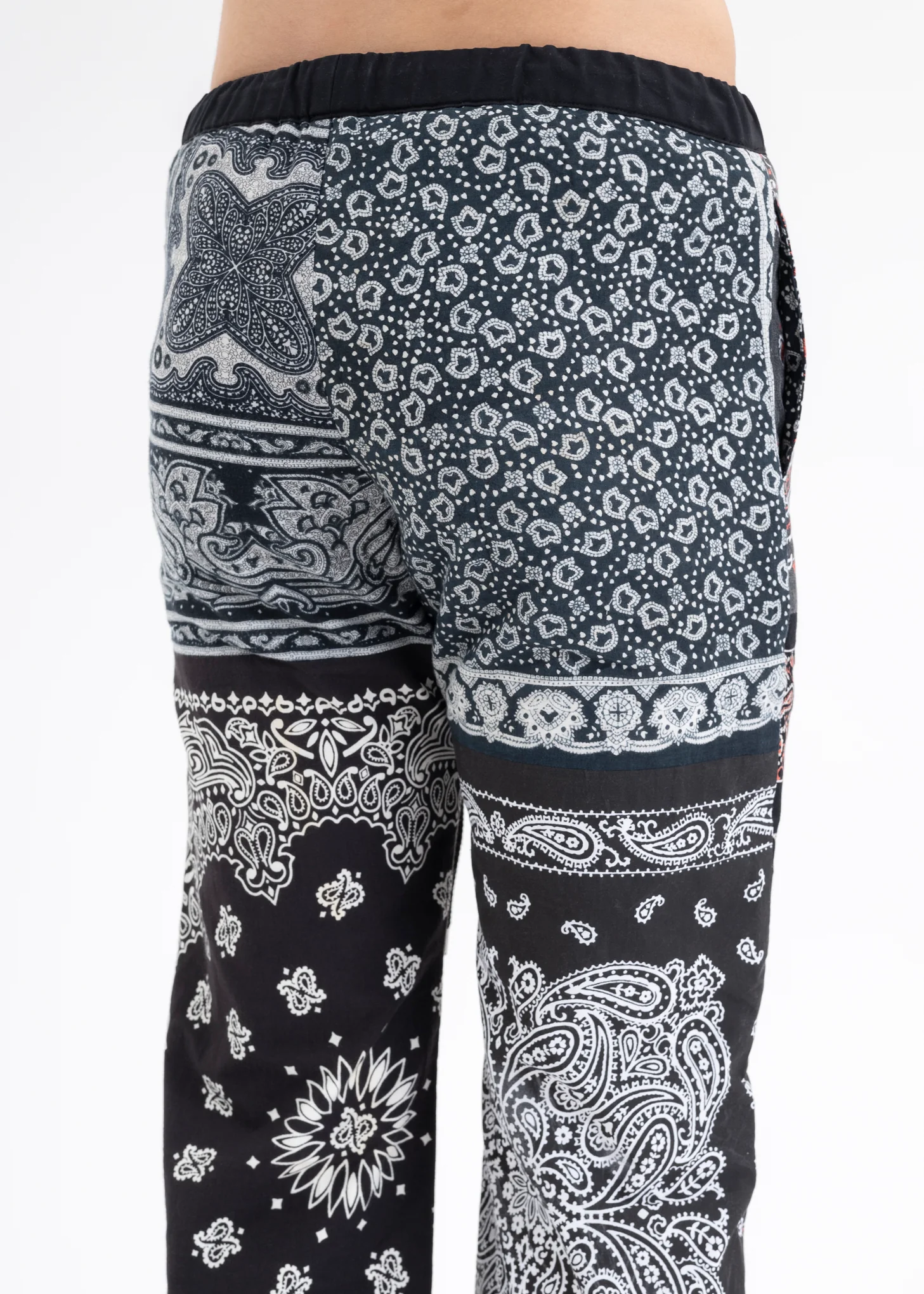 Black BANDANA PATCHWORK PANTS - Image 6