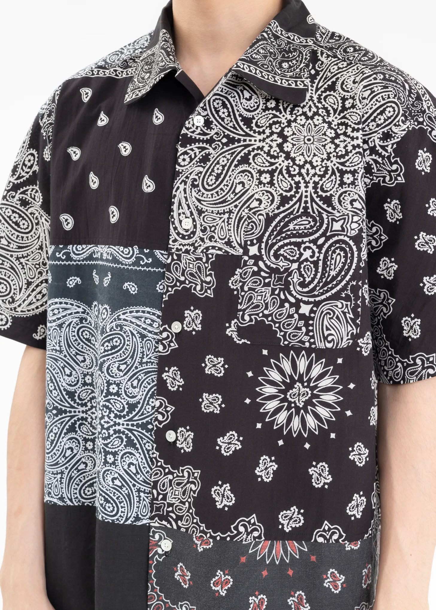 Black BANDANA PATCHWORK SHIRT SS - Image 4