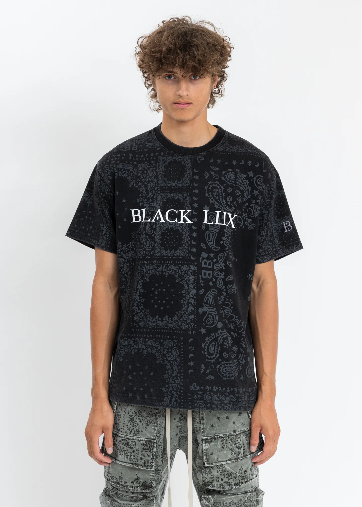 Black Bandana Printed T-Shirt