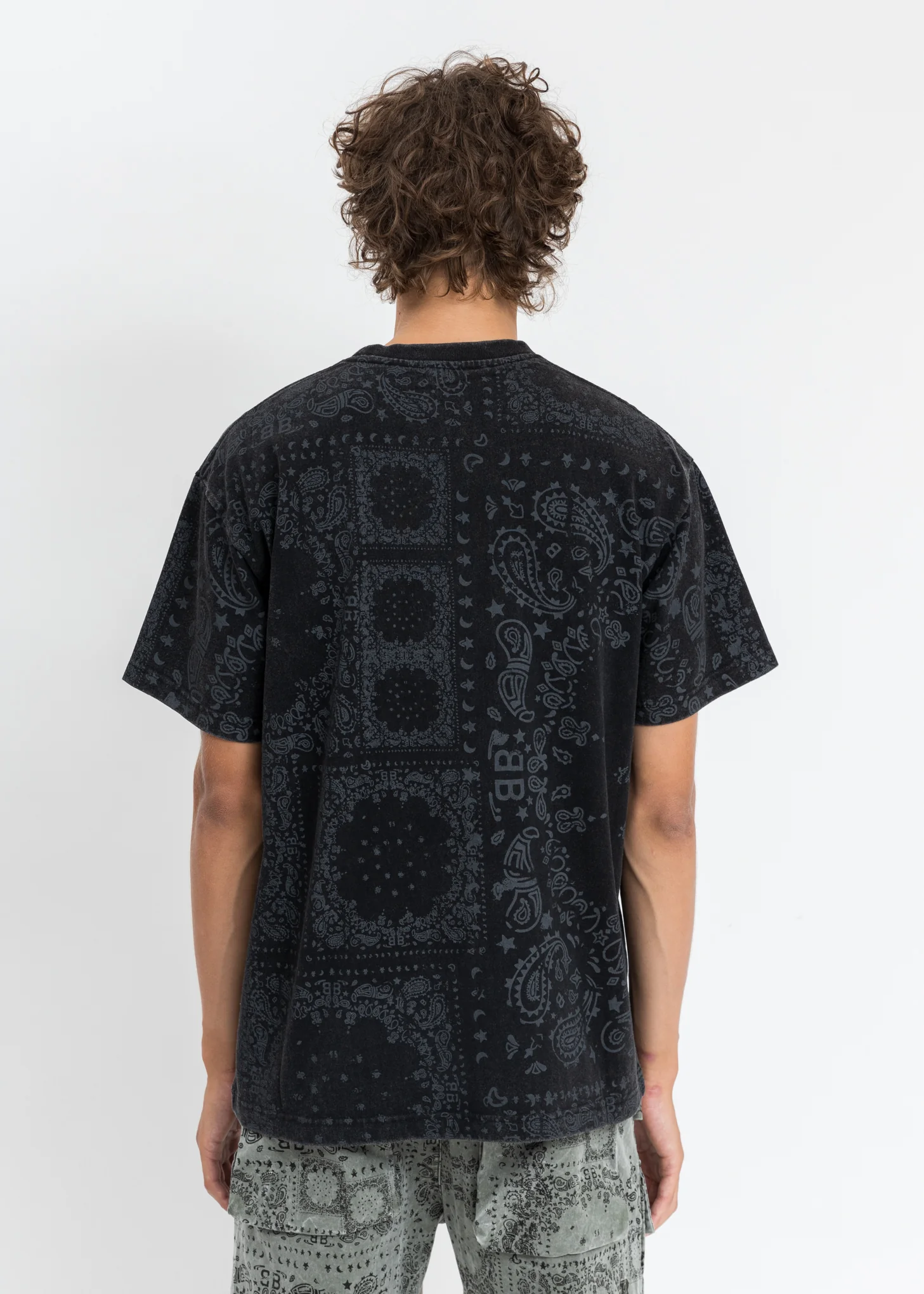 Black Bandana Printed T-Shirt - Image 3