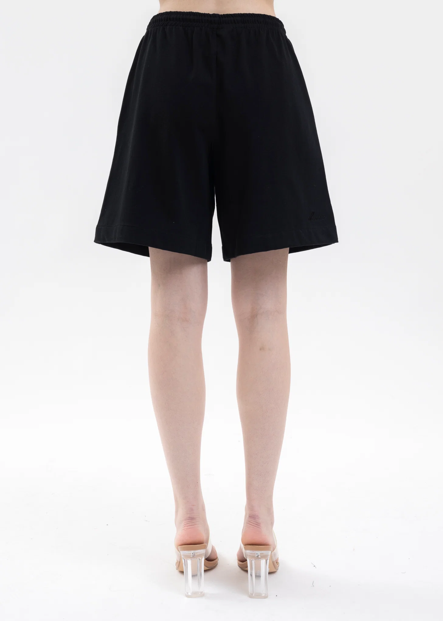 BLACK BANDED SHORTS - Image 2