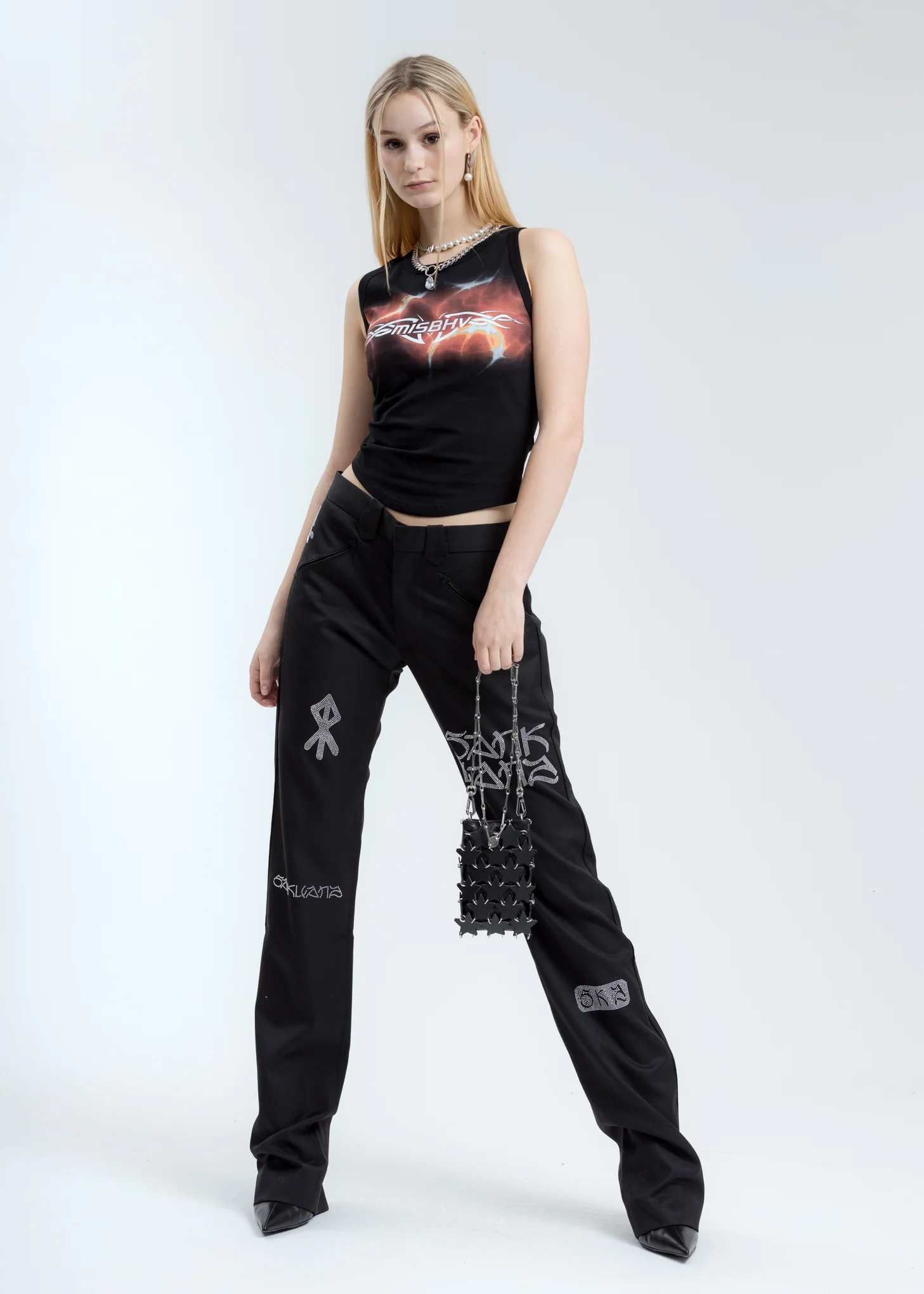 Black Barb Wire Logo Tank Top - Image 5