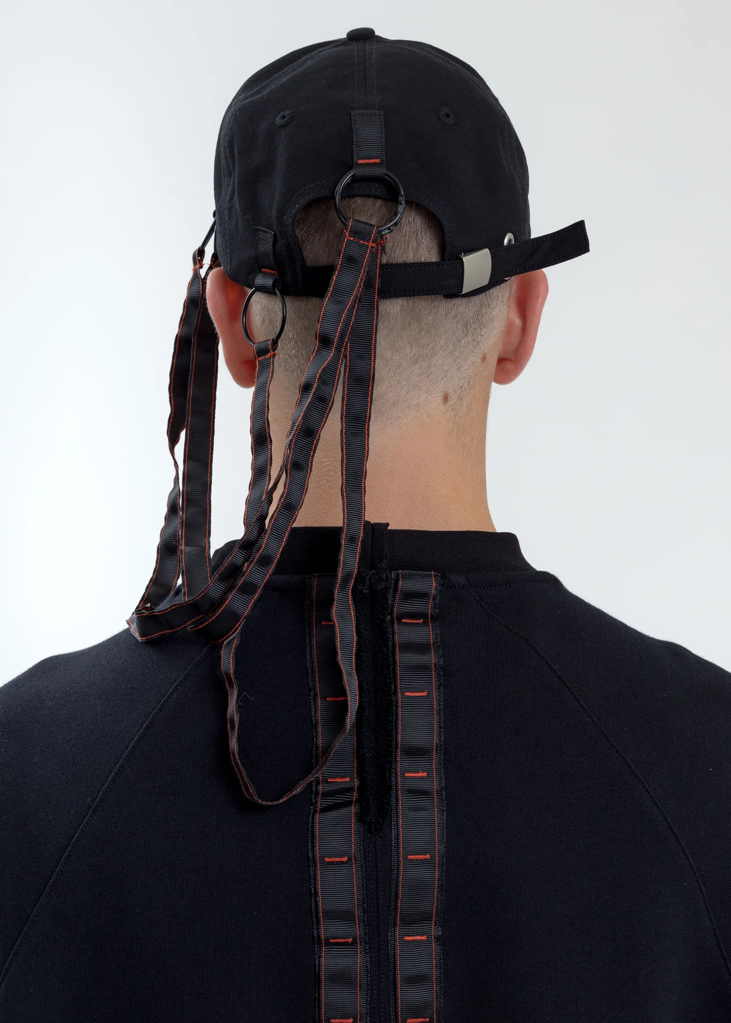 Black Baseball Cap With Tape - Image 4