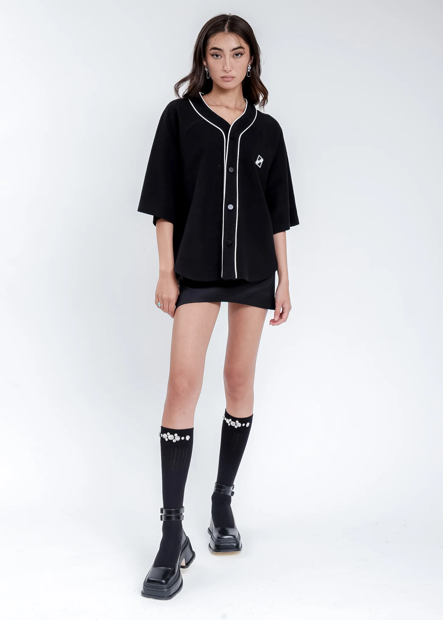 Black Baseball Jersey Shirt - Image 5