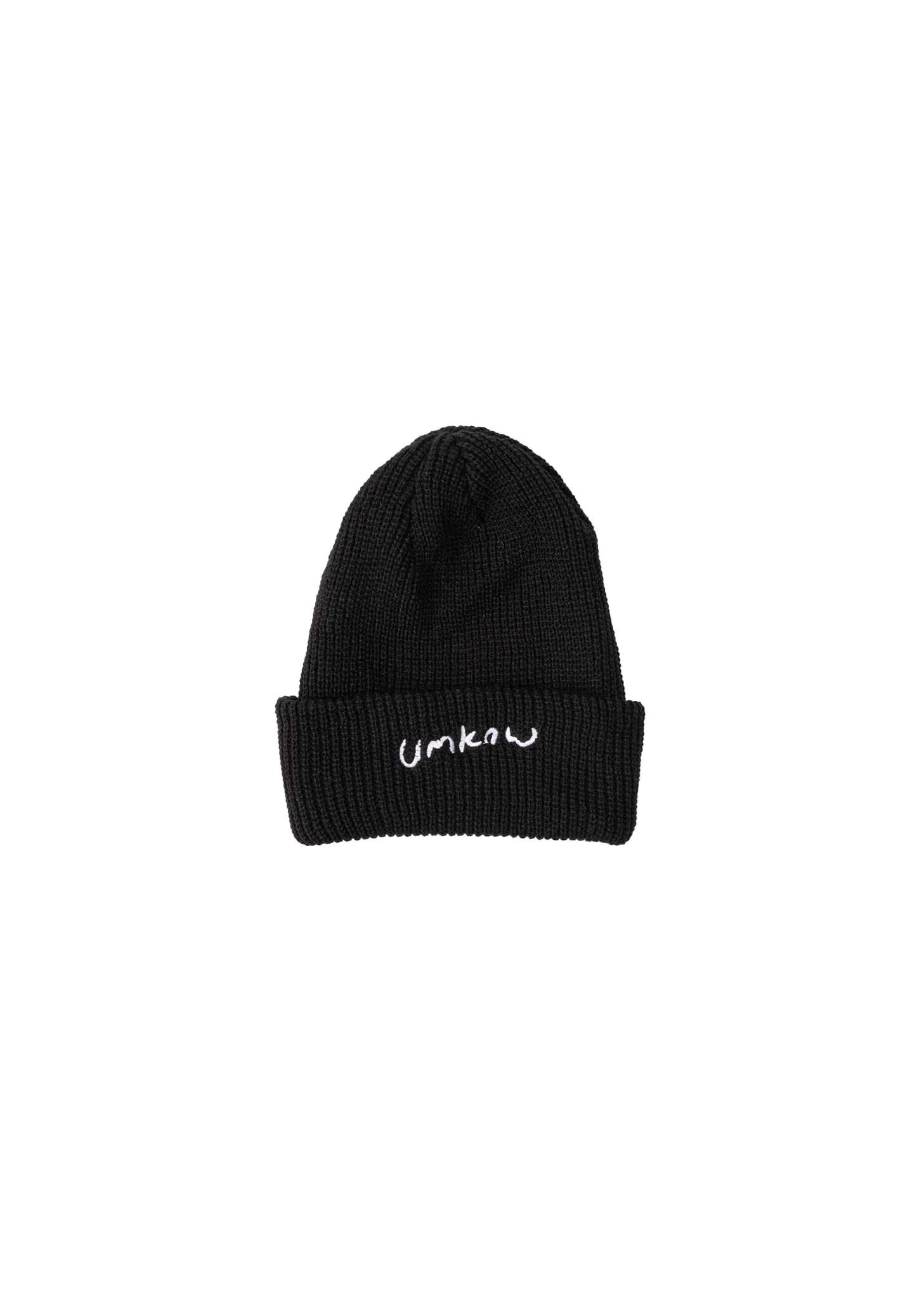 Black Basic Logo Cuff Beanie- Preorder