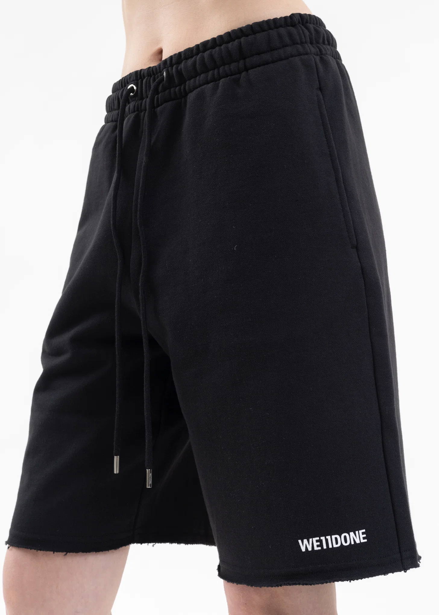 BLACK BASIC LOGO SHORTS - Image 2