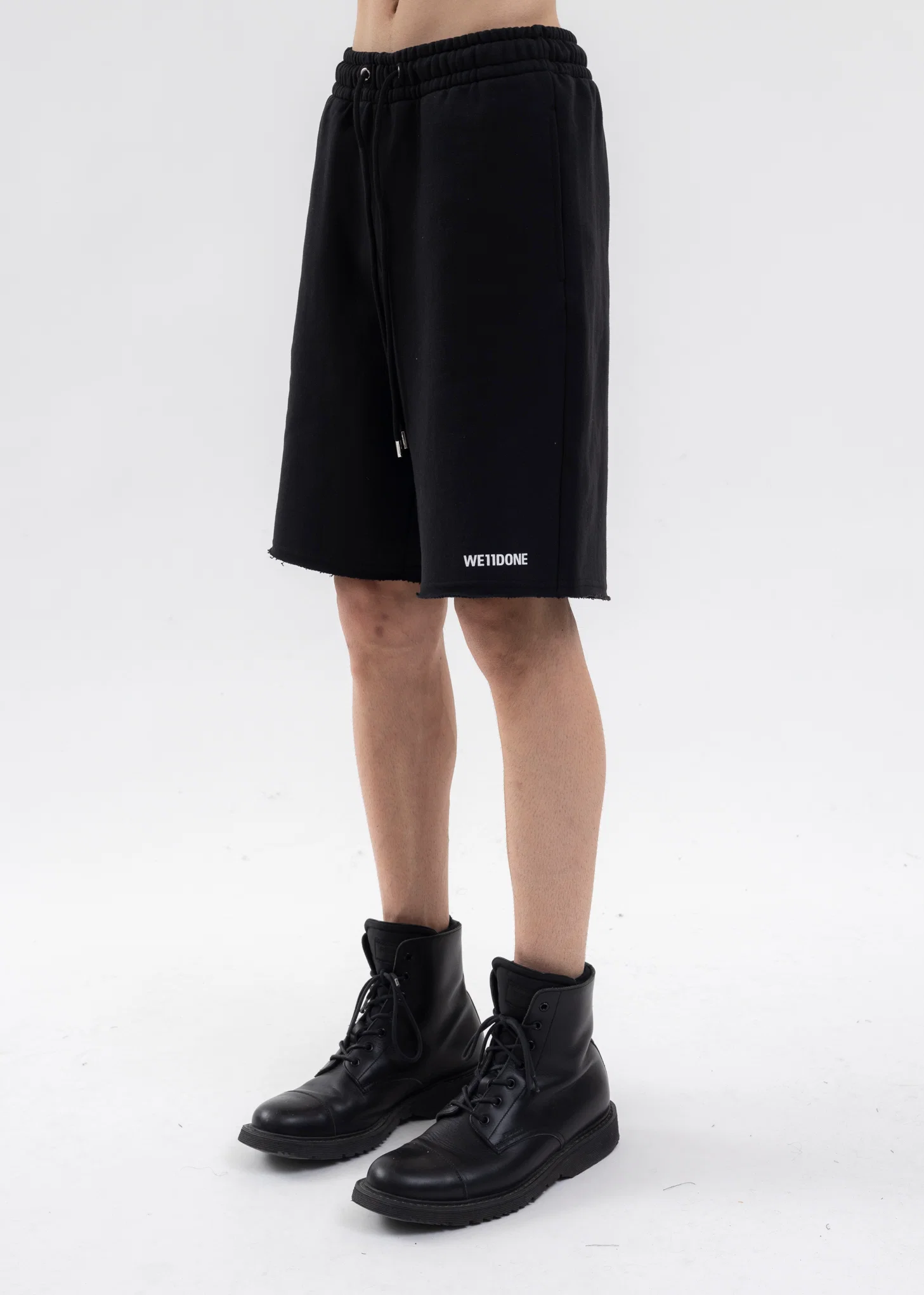 BLACK BASIC LOGO SHORTS - Image 4