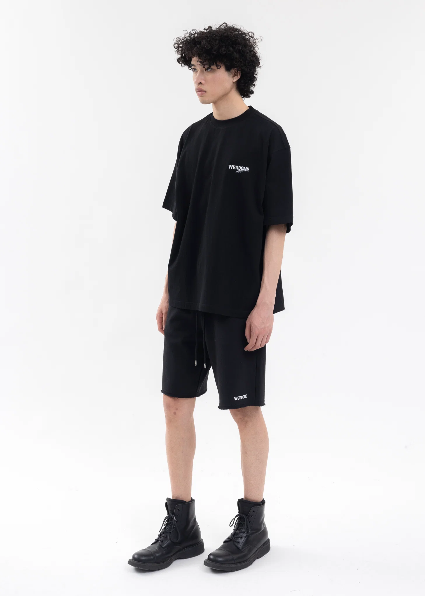 BLACK BASIC LOGO SHORTS - Image 5