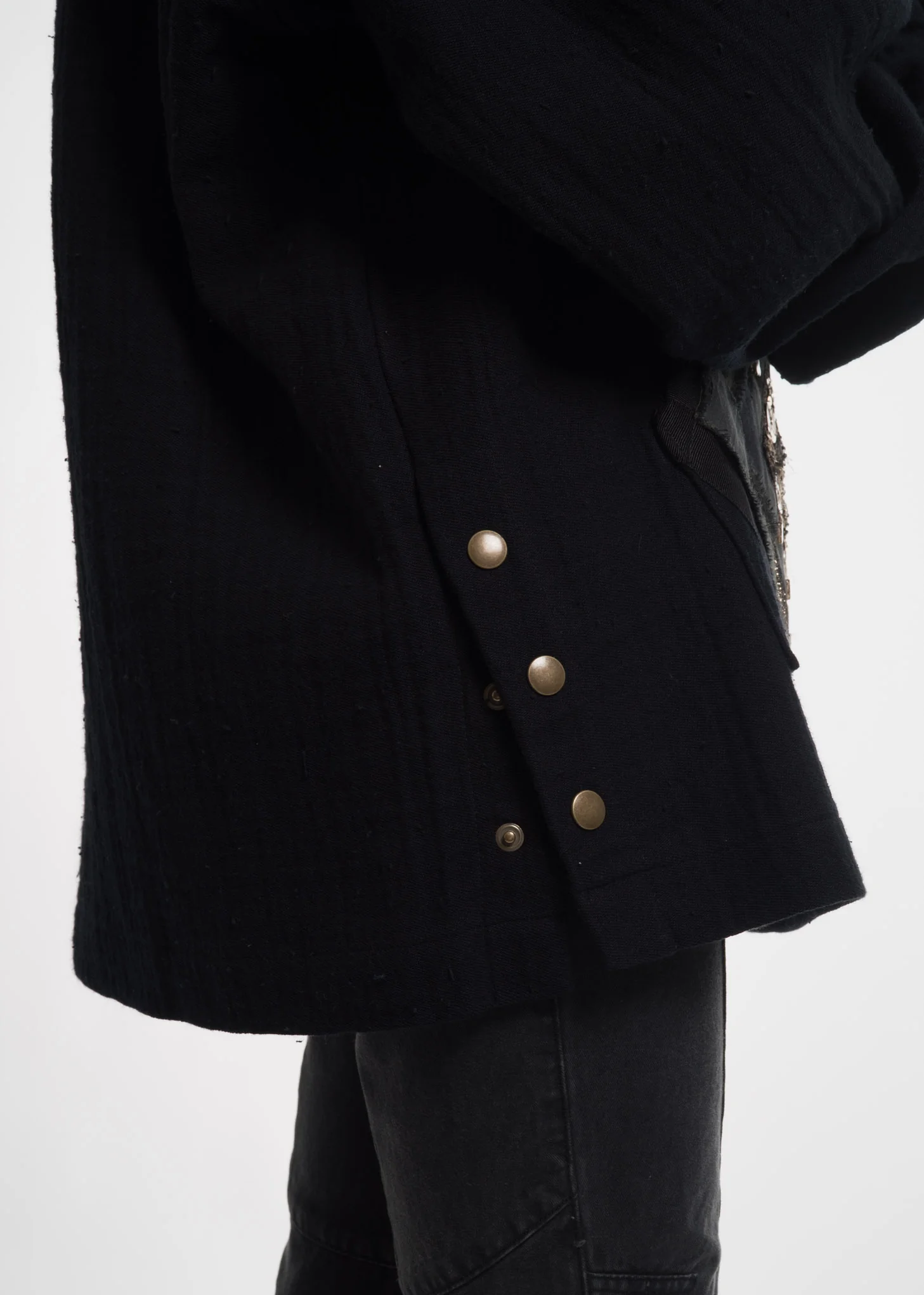 Black Beaded Hoodie - Image 4