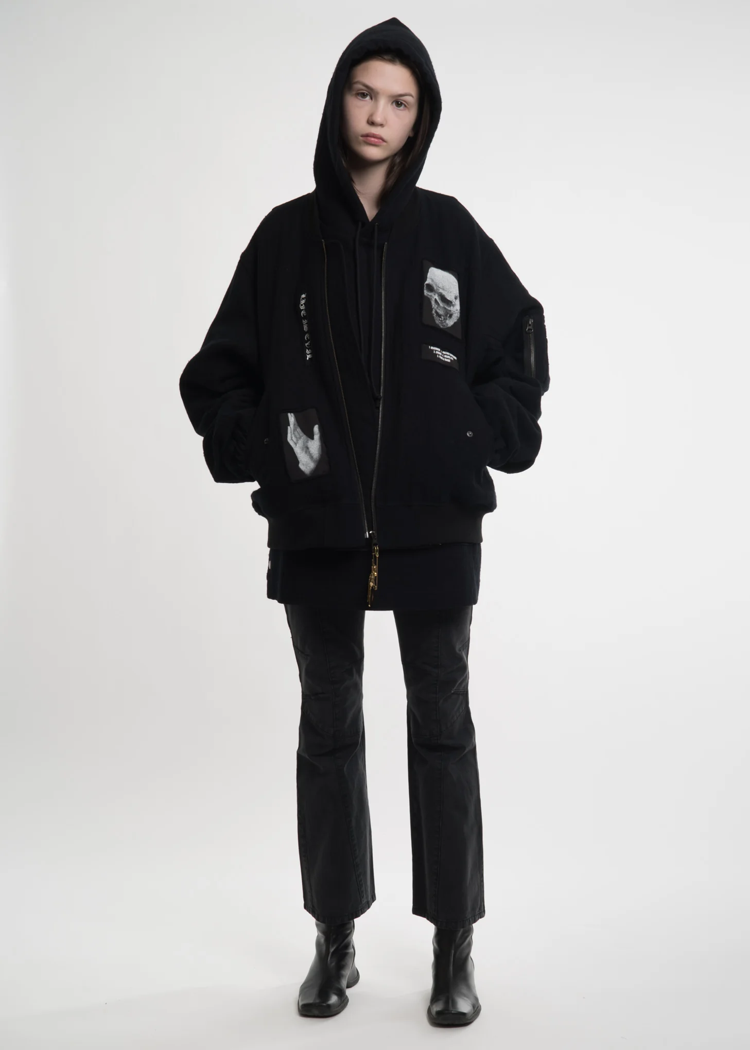Black Beaded Hoodie - Image 7