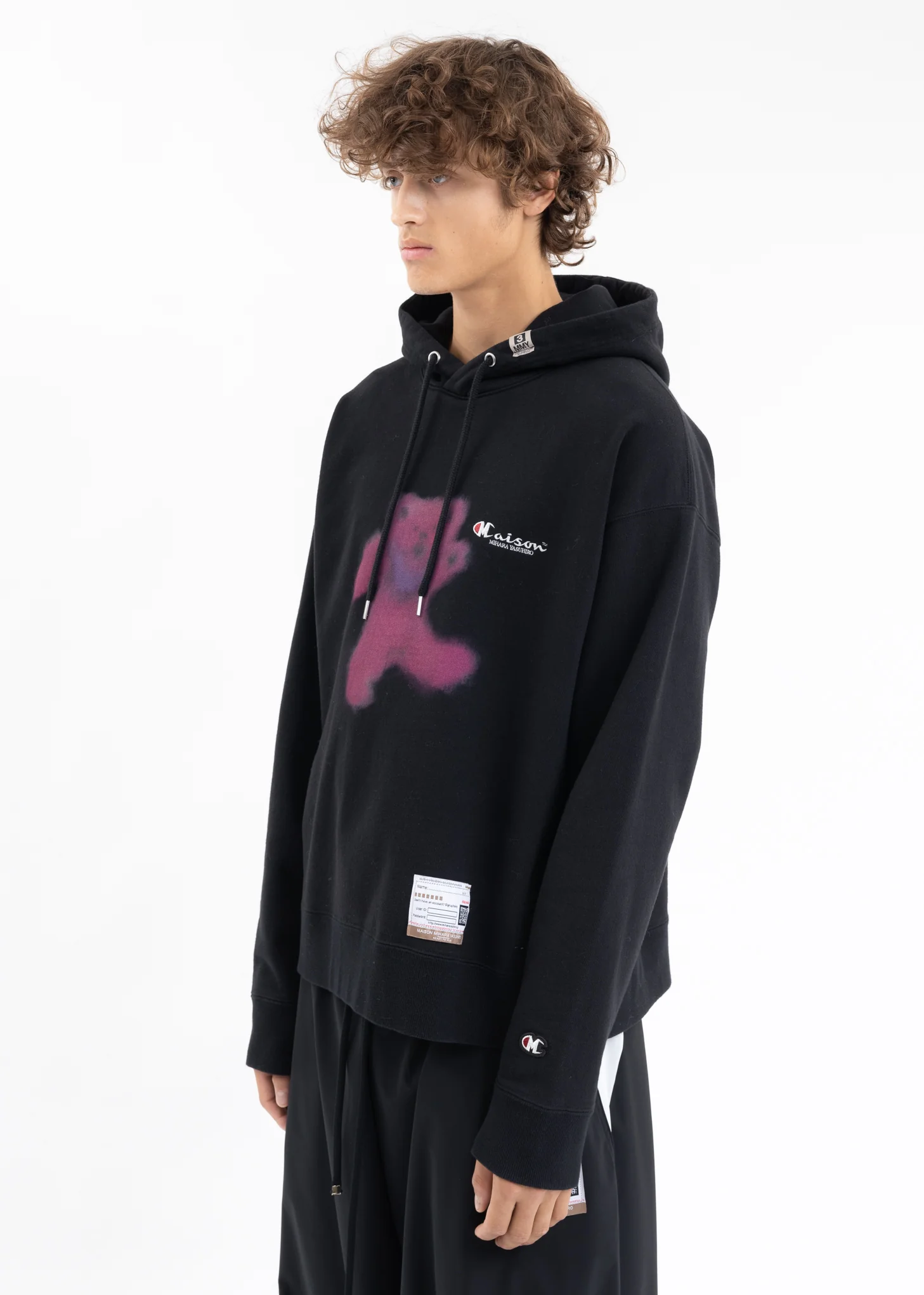 Black Bear Printed Hoodie - Image 3