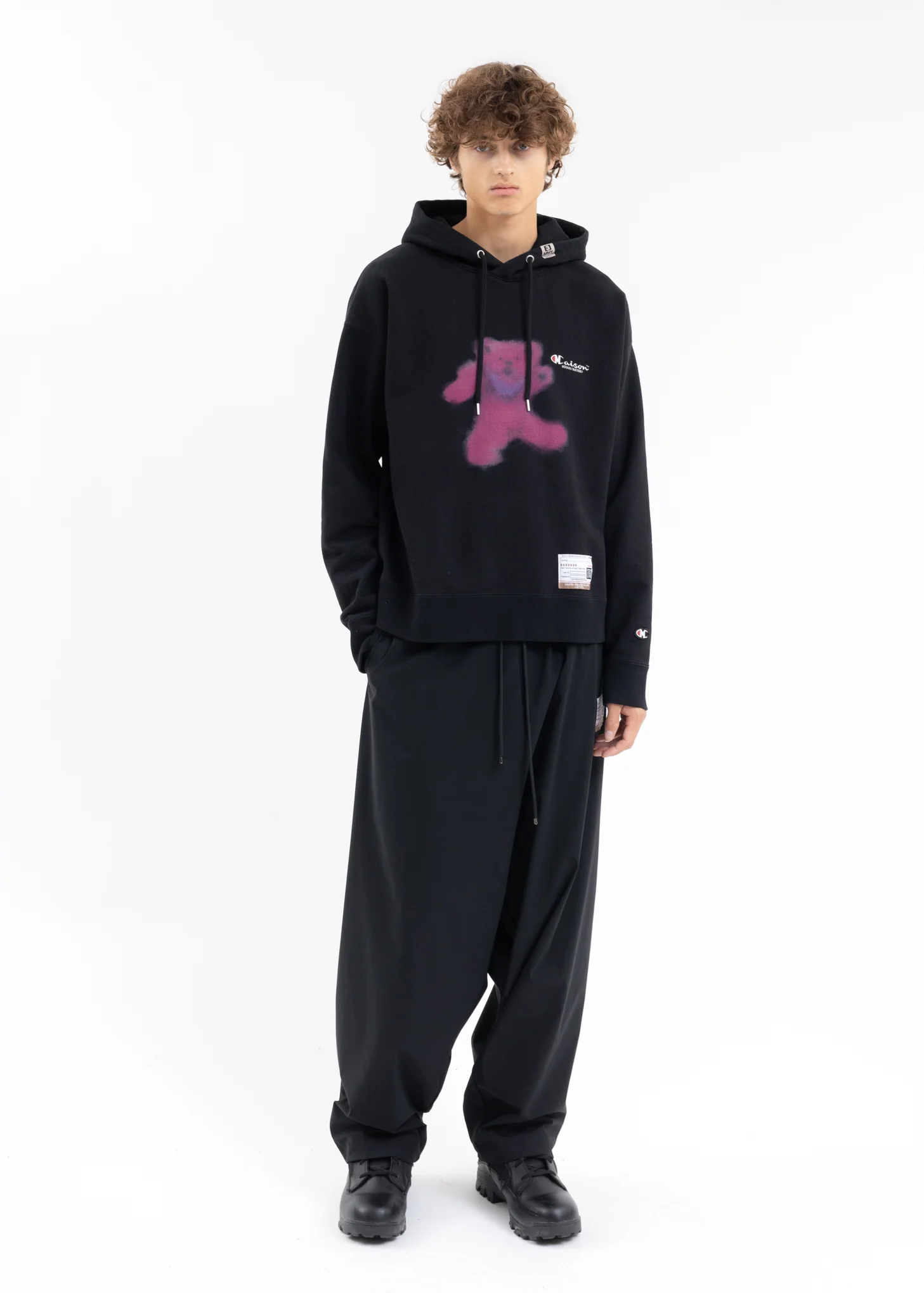Black Bear Printed Hoodie - Image 5