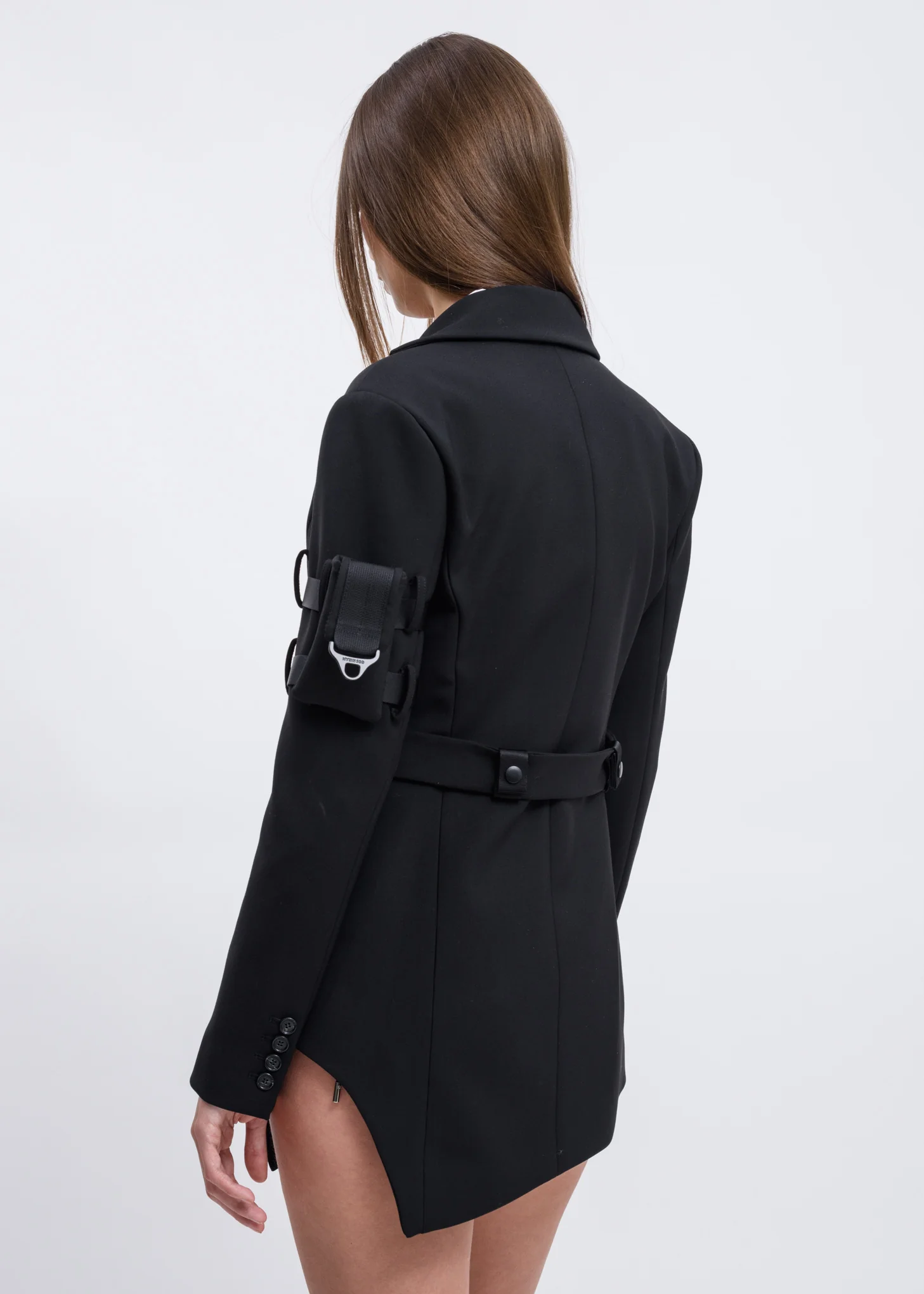 Black Belted Jacket Dress - Image 5