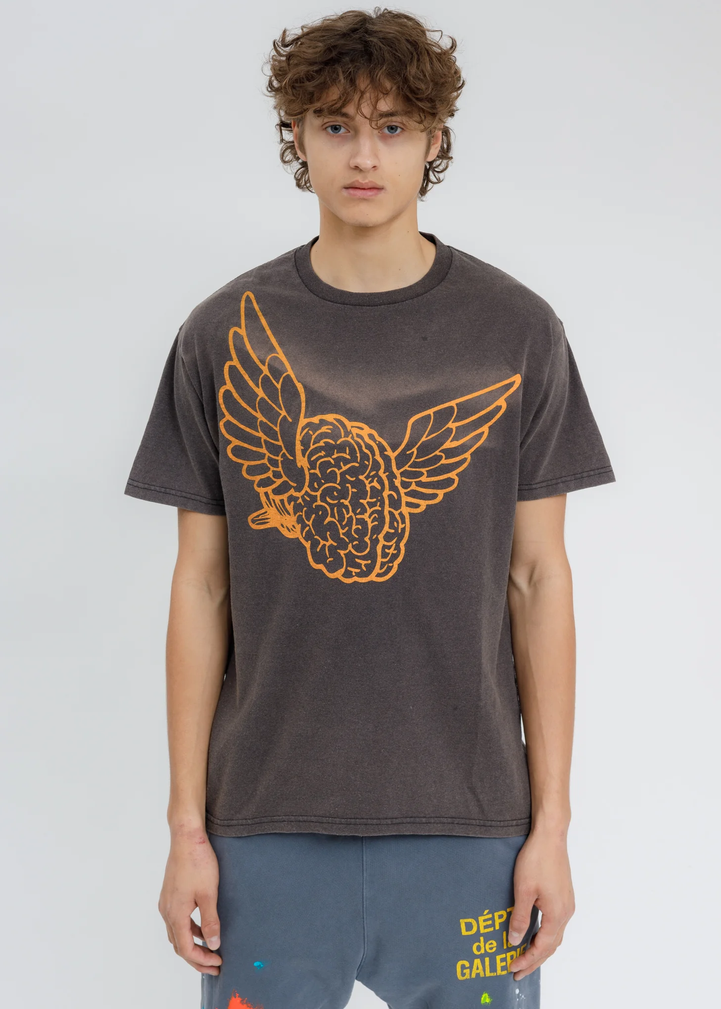 Black BIG FLYING BRAIN T-Shirt