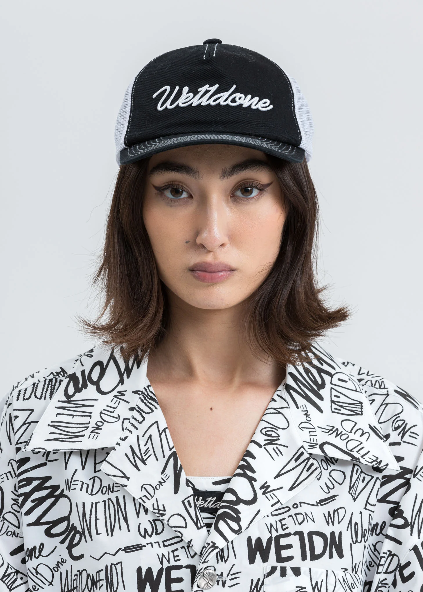 Black Big Logo Embroidered Cap