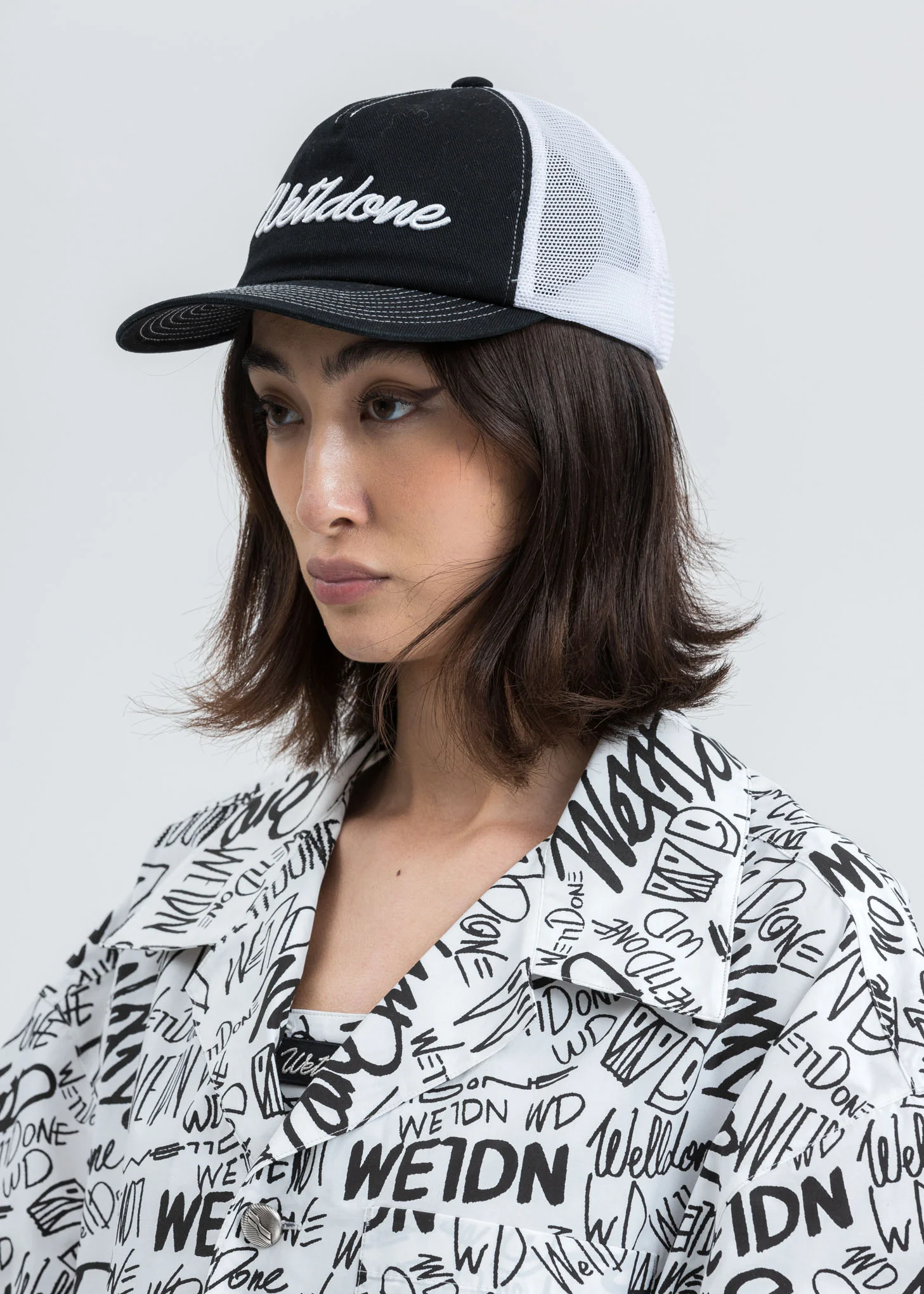 Black Big Logo Embroidered Cap - Image 2